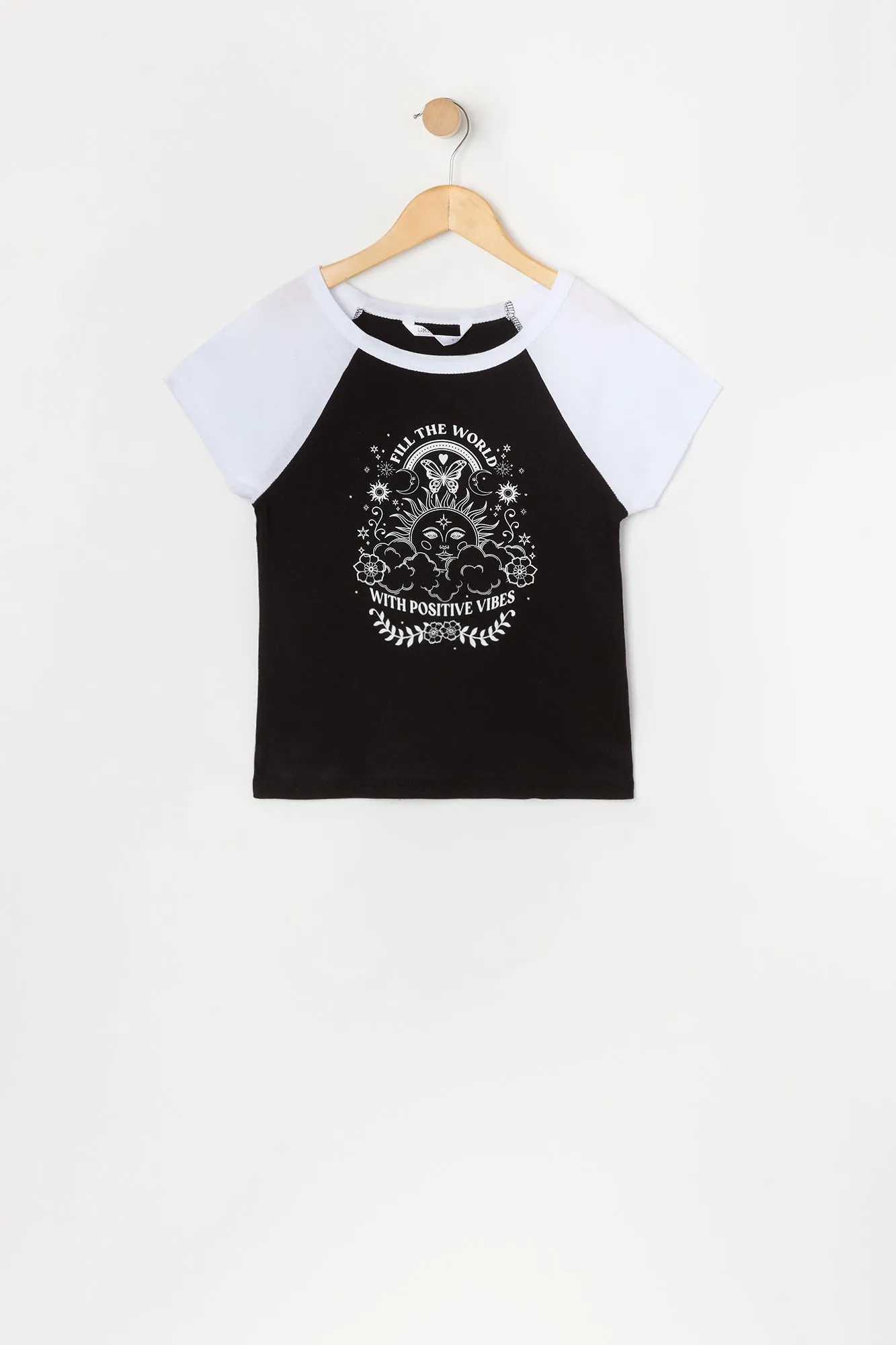 Girls Graphic Raglan T-Shirt sold by Urban Planet product image thumbnail 3