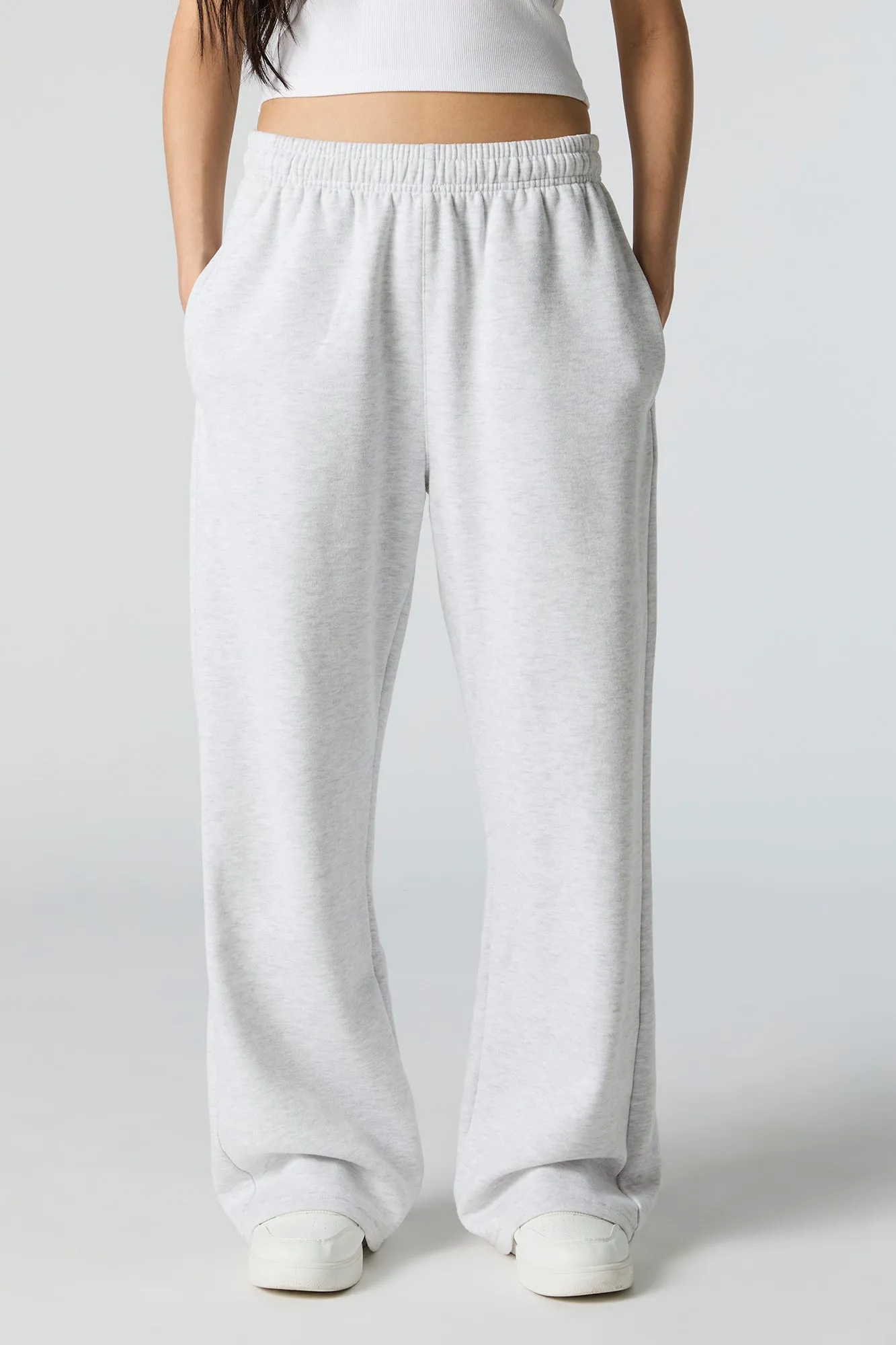 Fleece Wide Leg Sweatpant sold by Urban Planet product image thumbnail 5