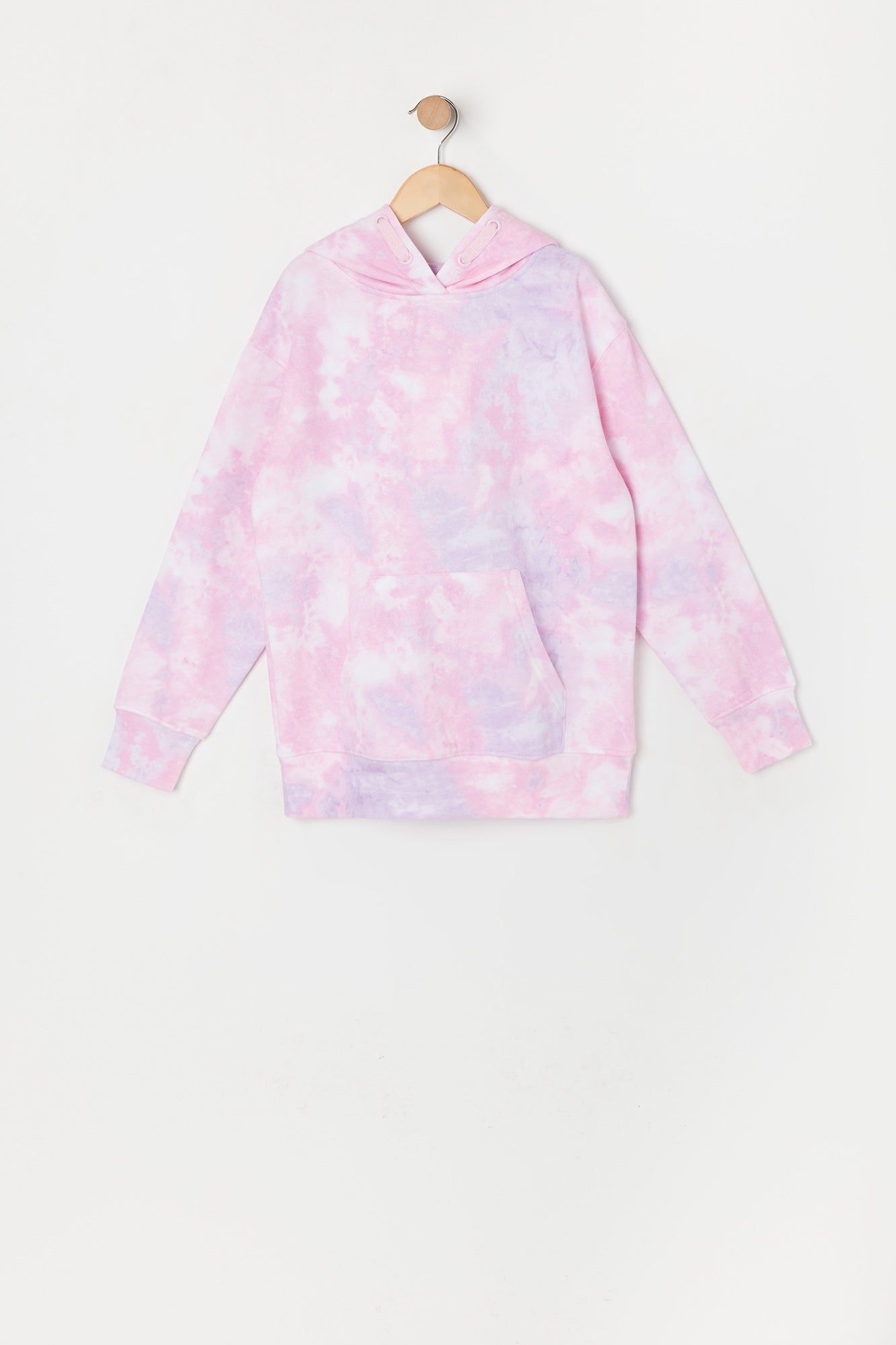 Girls Tie Dye Print Fleece Hoodie sold by Urban Planet