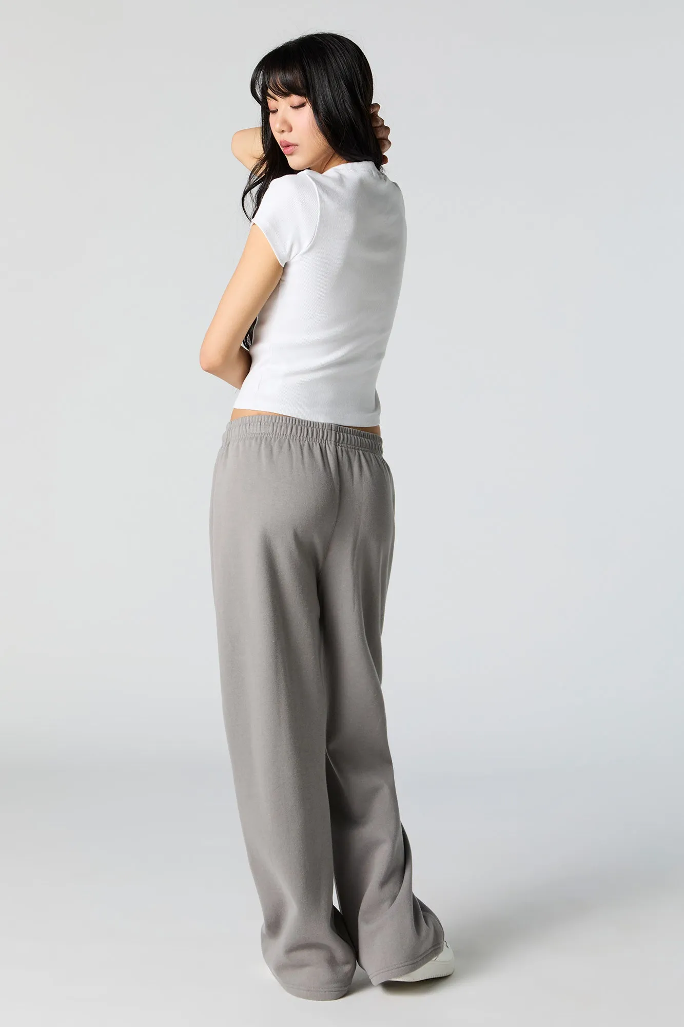 Fleece Wide Leg Sweatpant sold by Urban Planet product image thumbnail 3