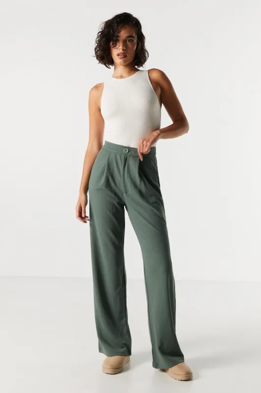 Pantalon habillé à taille haute en crêpe sold by Urban Planet