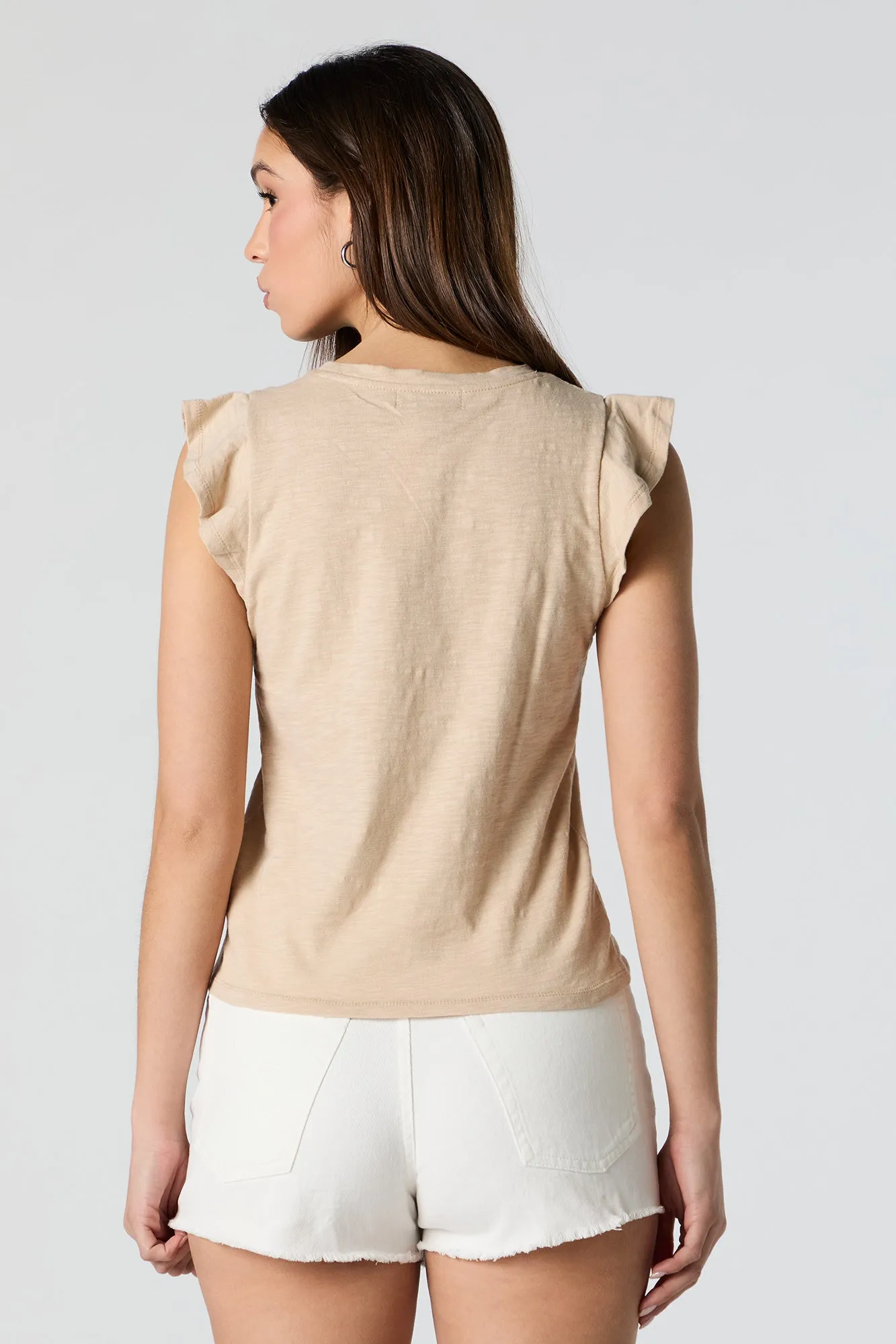 Haut délavé à manches volantées sold by Urban Planet product image thumbnail 2