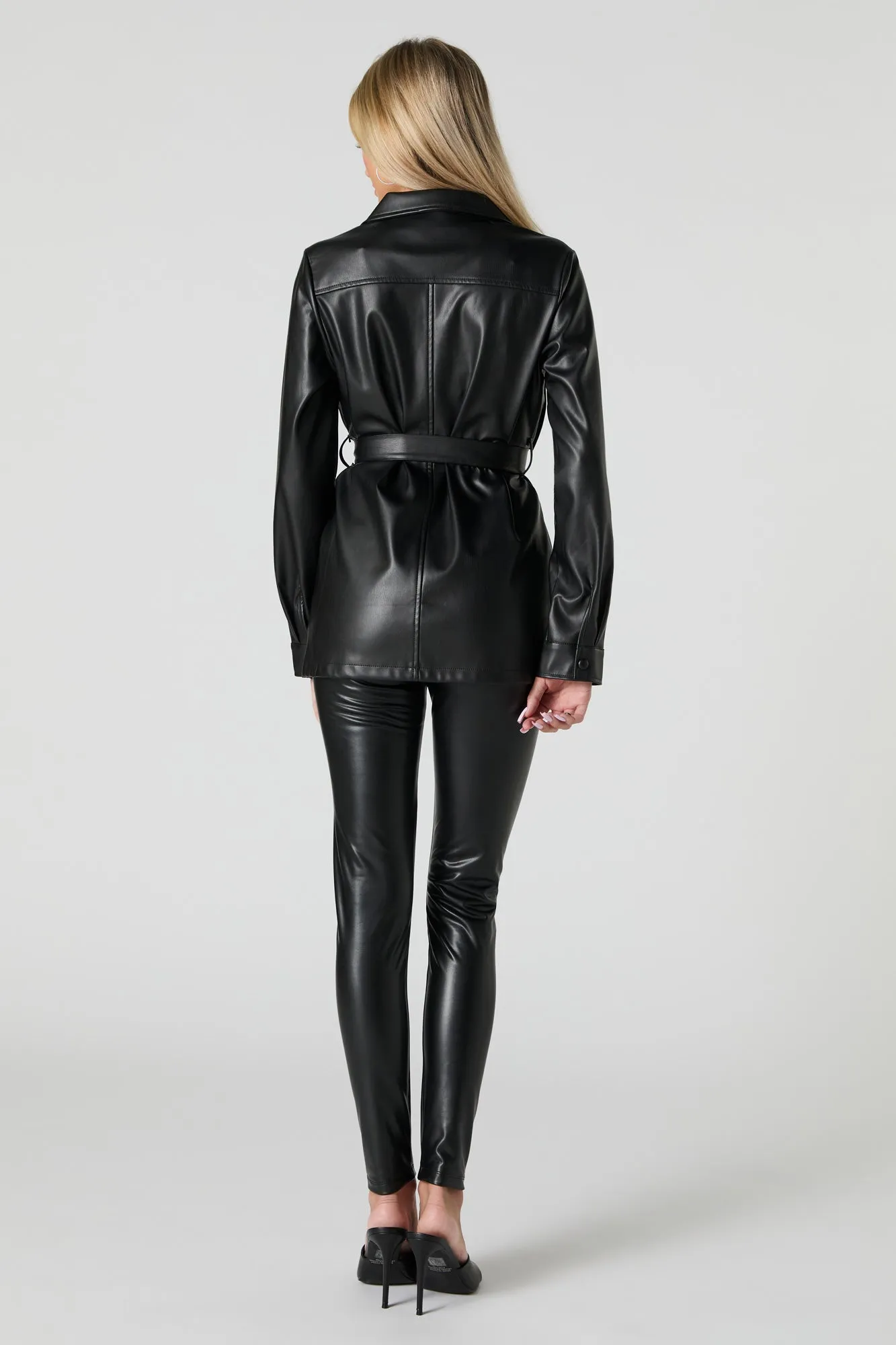 Faux Leather Shiny Legging sold by Urban Planet product image thumbnail 3