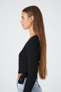 Ribbed Knit Wrap Crop Top sold by Urban Planet