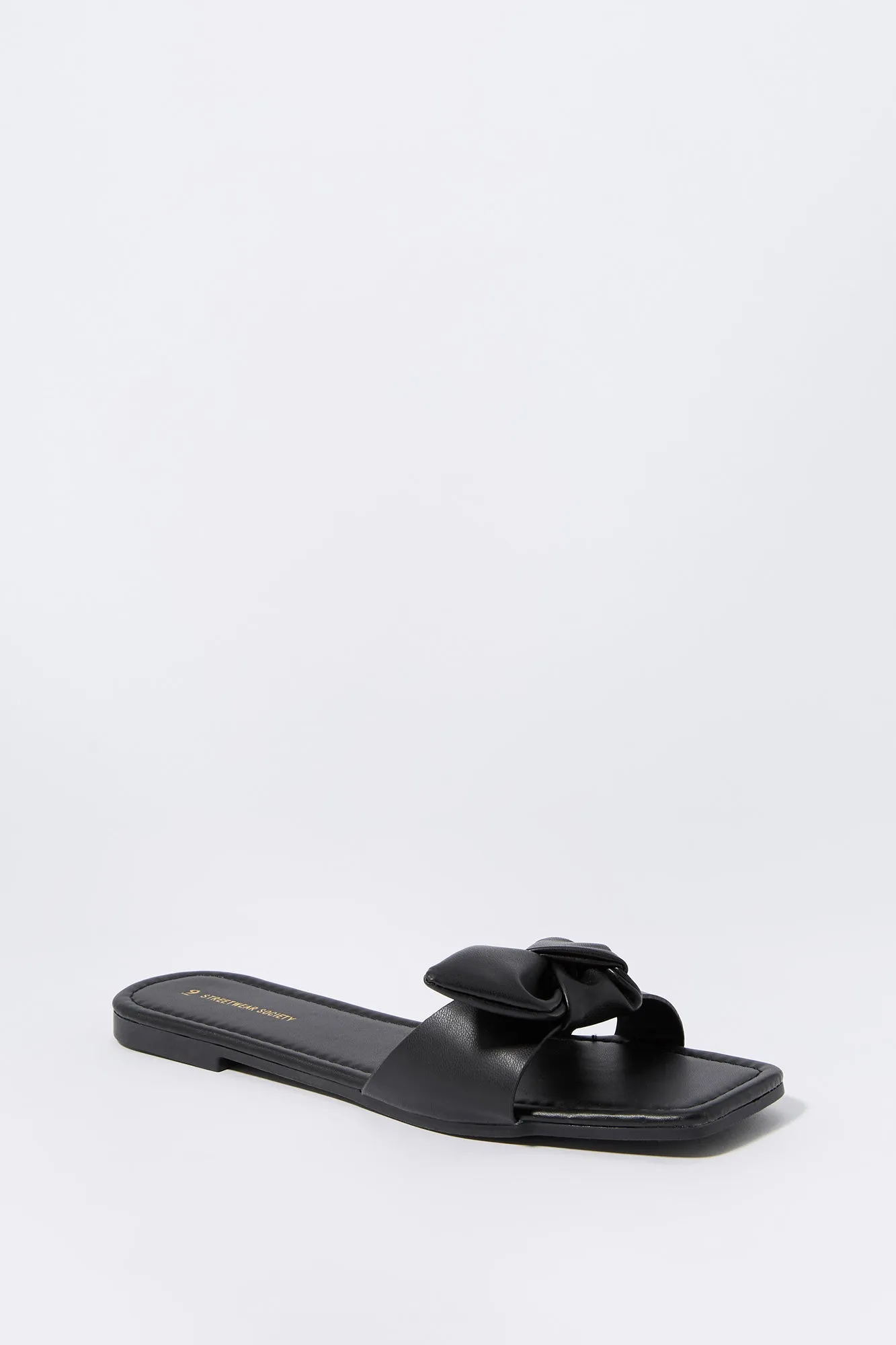 Sandales à enfiler en similicuir avec noeuds sold by Urban Planet product image thumbnail 3