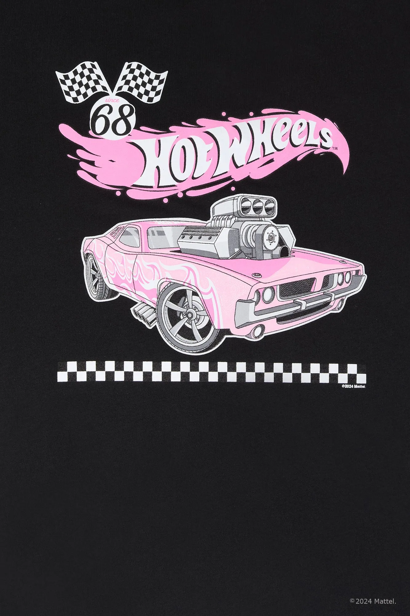 Hot Wheels™ Graphic Pink Boyfriend T-Shirt sold by Urban Planet product image thumbnail 4