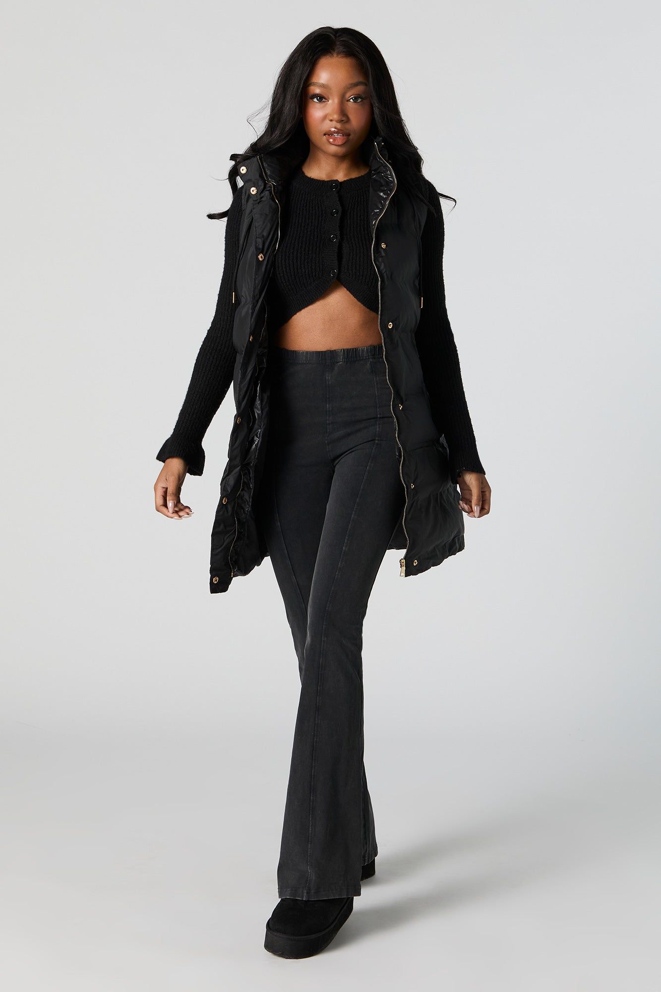 Longline Puffer Vest sold by Urban Planet product image thumbnail 4