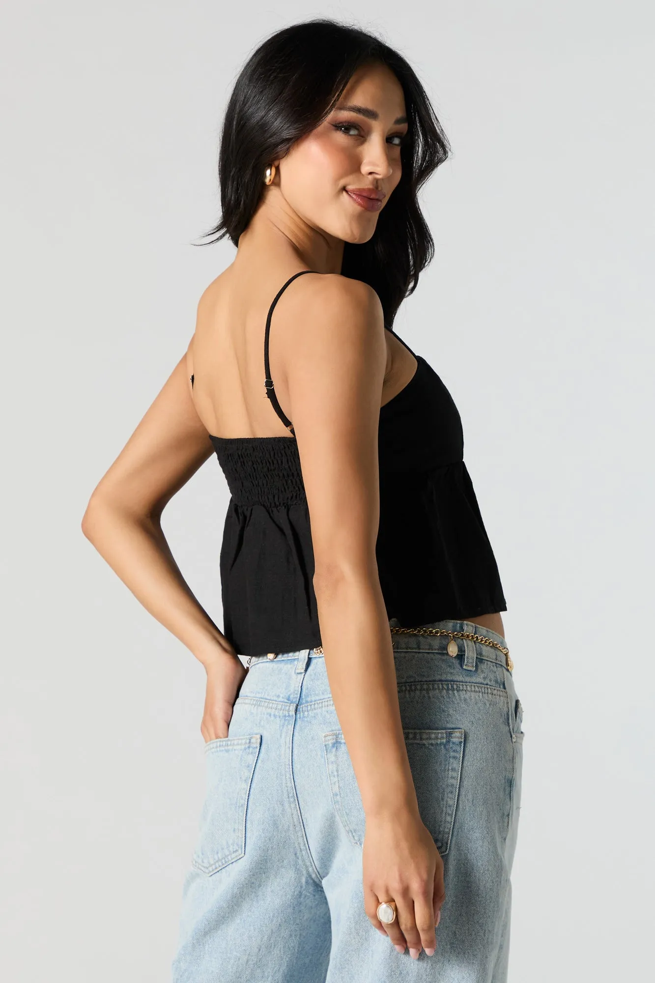 Débardeur de style nuisette en lin sold by Urban Planet product image thumbnail 2