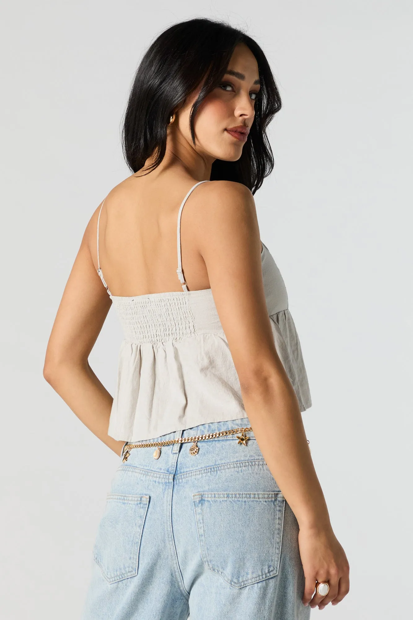 Débardeur de style nuisette en lin sold by Urban Planet product image thumbnail 5