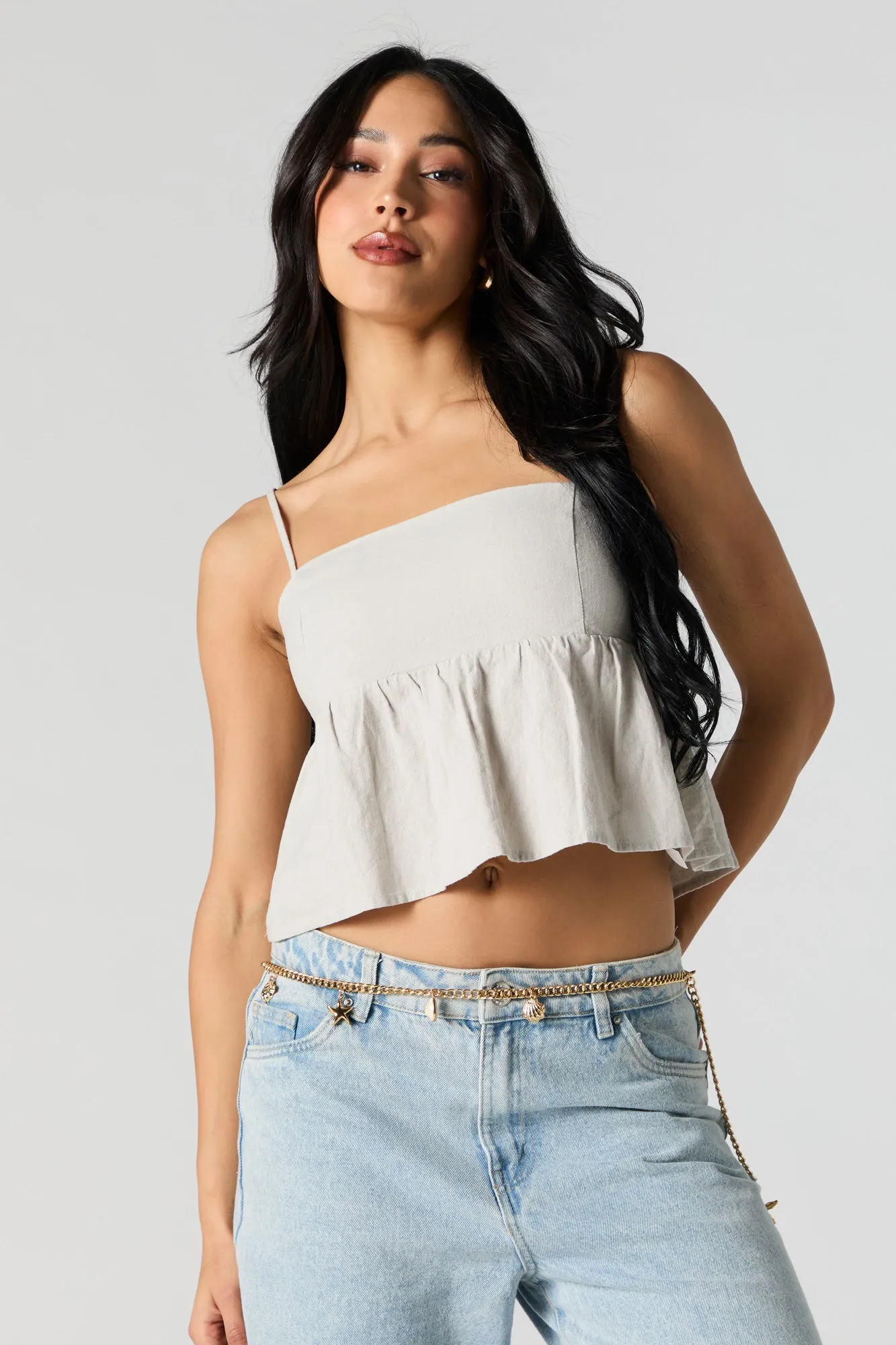 Débardeur de style nuisette en lin sold by Urban Planet product image thumbnail 4