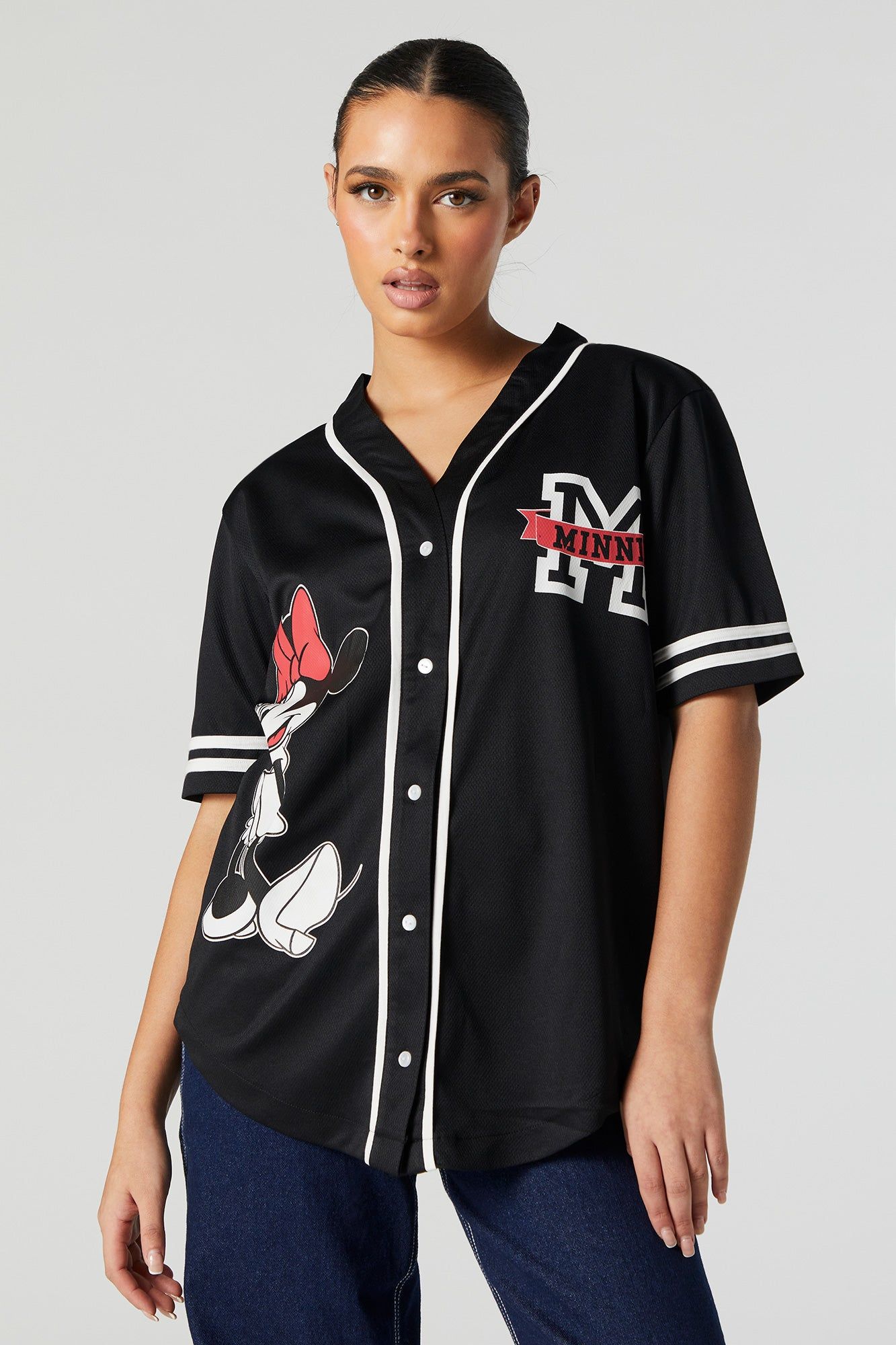 Mickey Mouse Graphic Baseball Jersey sold by Urban Planet