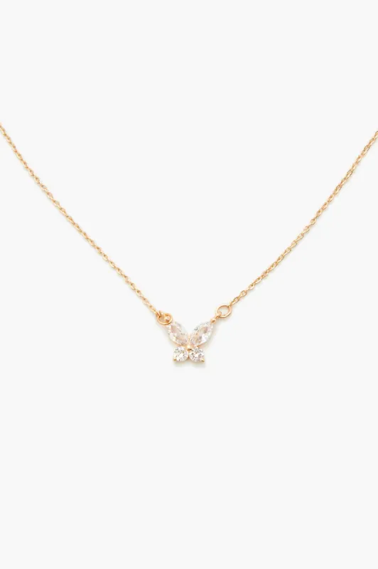 Butterfly Gem Charm Necklace sold by Urban Planet