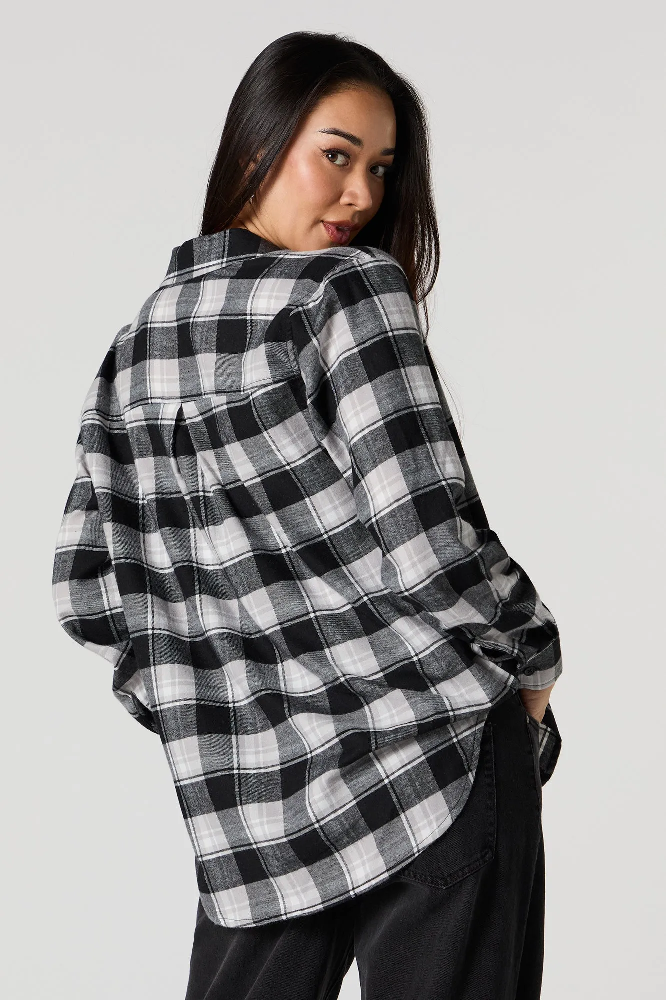 Plaid Button-Up Top sold by Urban Planet product image thumbnail 5