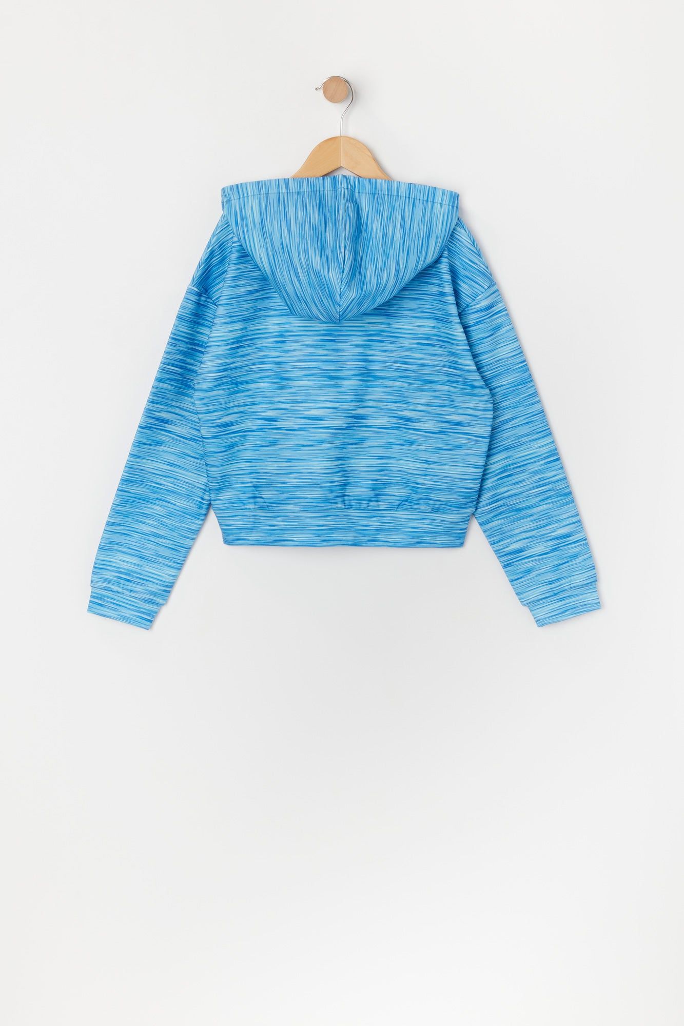 Haut à capuchon avec imprimé bleu et quart de fermeture à glissière pour fille sold by Urban Planet product image thumbnail 2