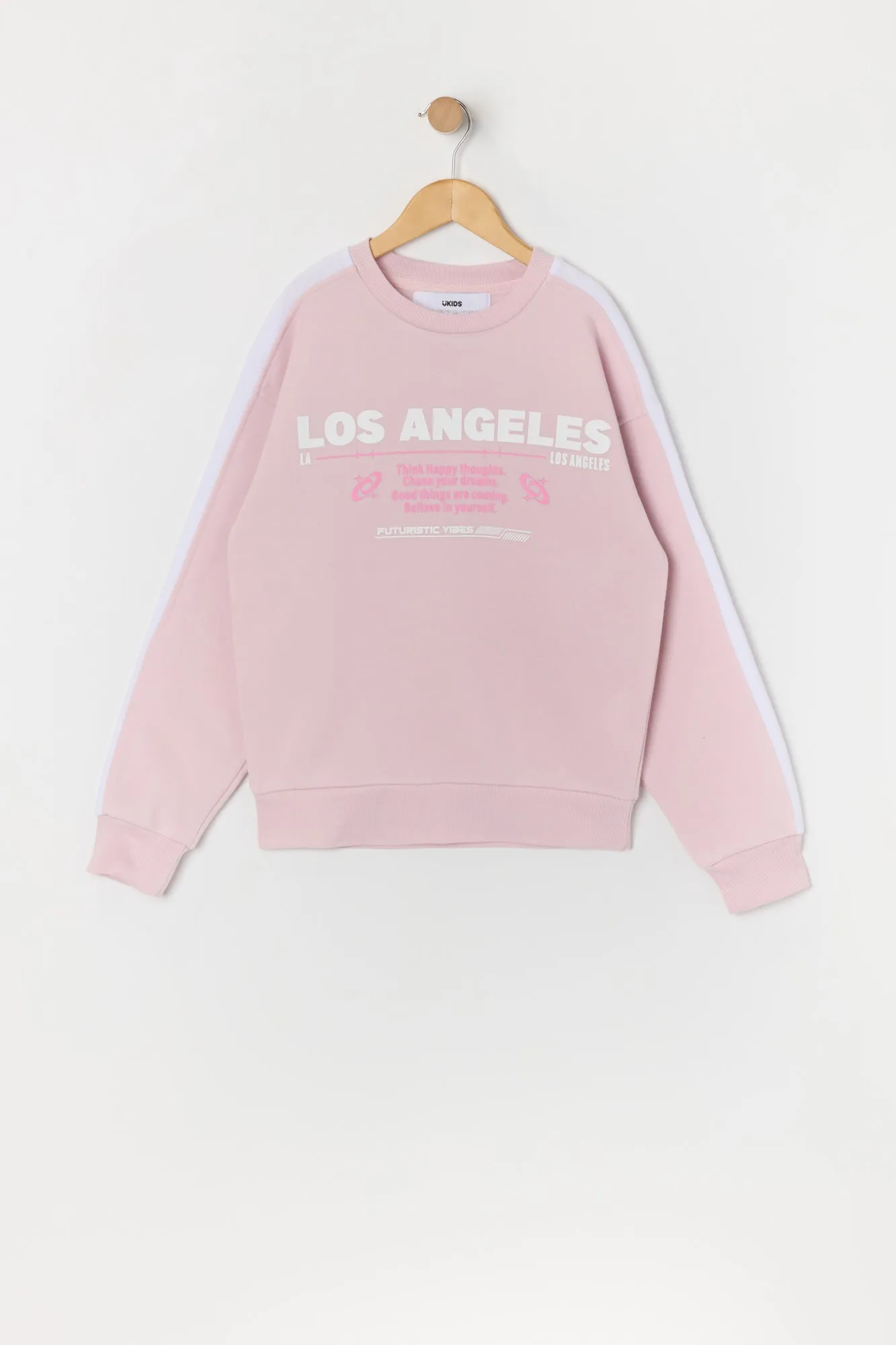 Girls Oversized LA Graphic Fleece Sweatshirt sold by Urban Planet
