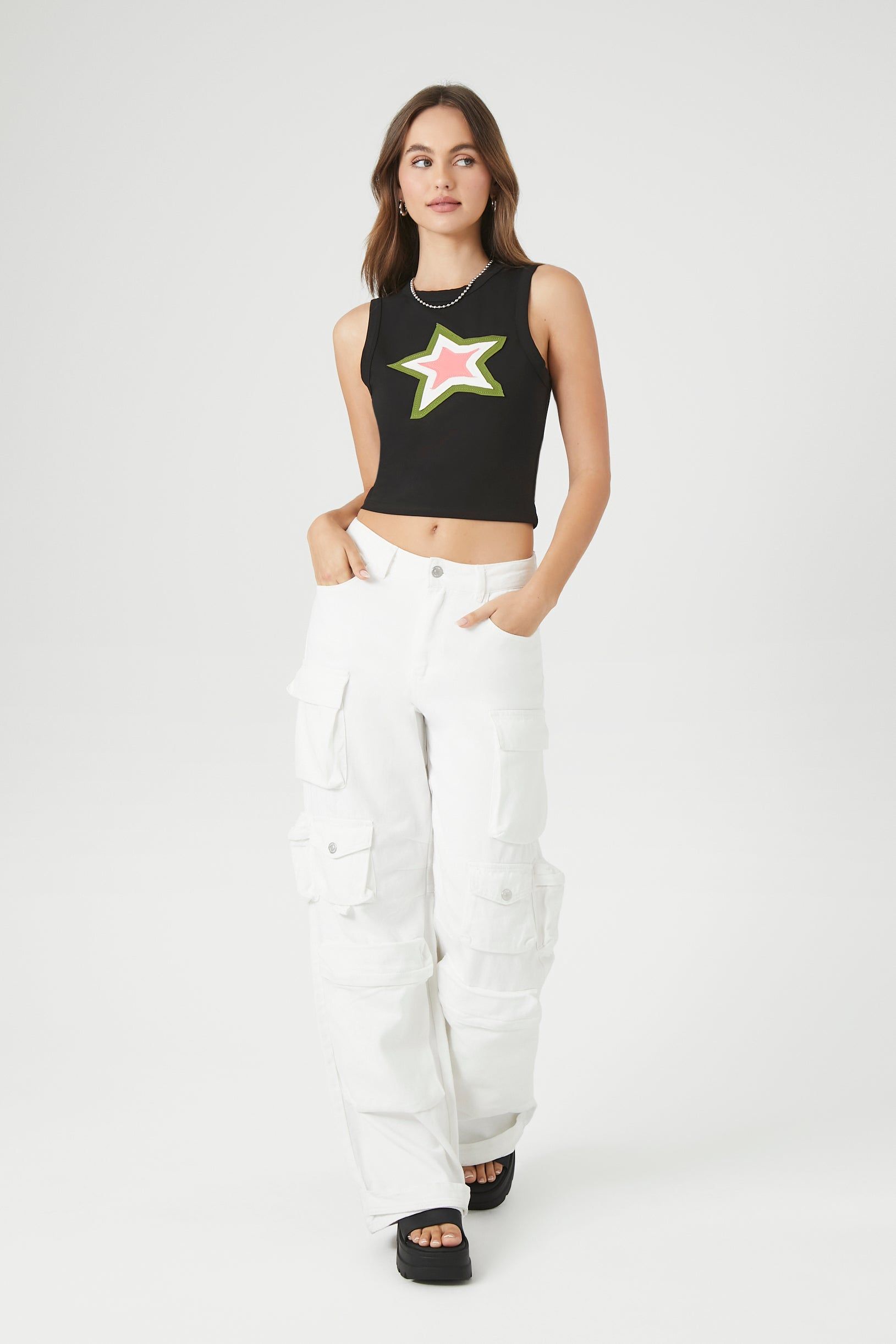 Camisole écourtée à imprimé d'étoile sold by Urban Planet product image thumbnail 4