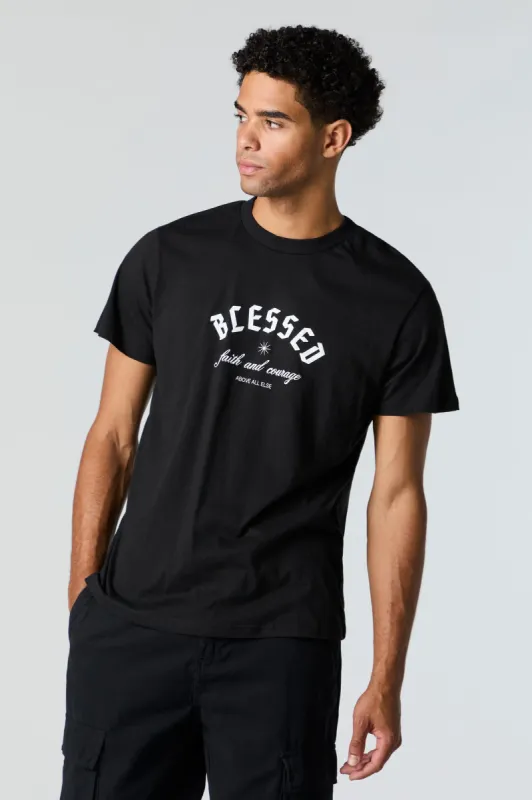 T-shirt à imprimé Blessed made by Urban Planet
