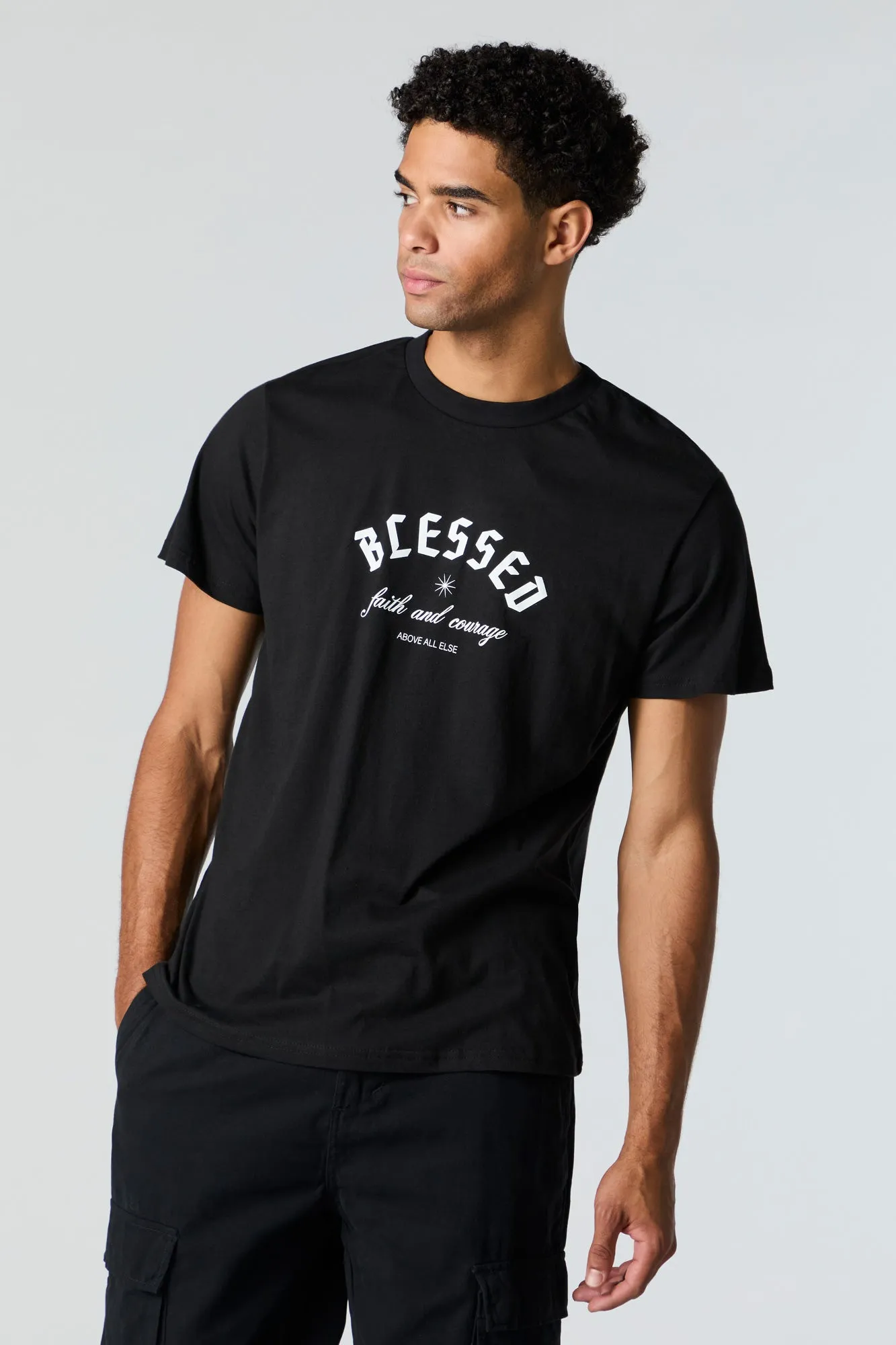 T-shirt à imprimé Blessed sold by Urban Planet