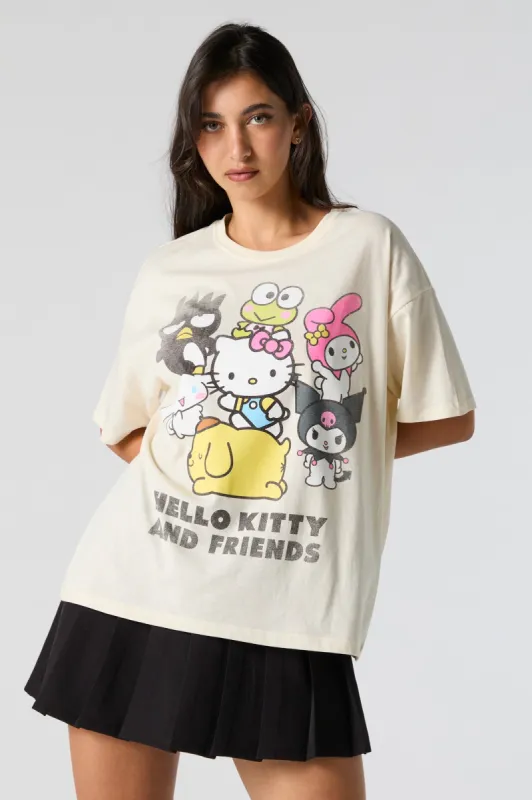 Hello Kitty And Friends Graphic Boyfriend T-Shirt sold by Urban Planet
