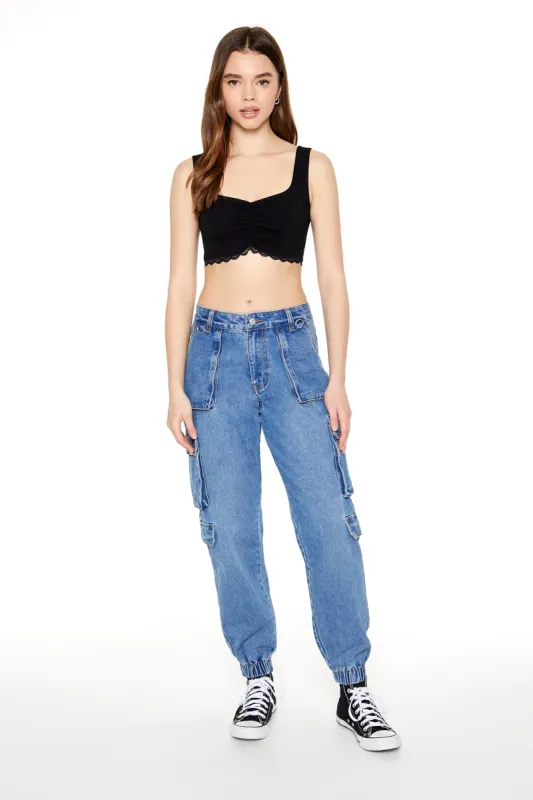 Jogger cargo en denim extensible sold by Urban Planet
