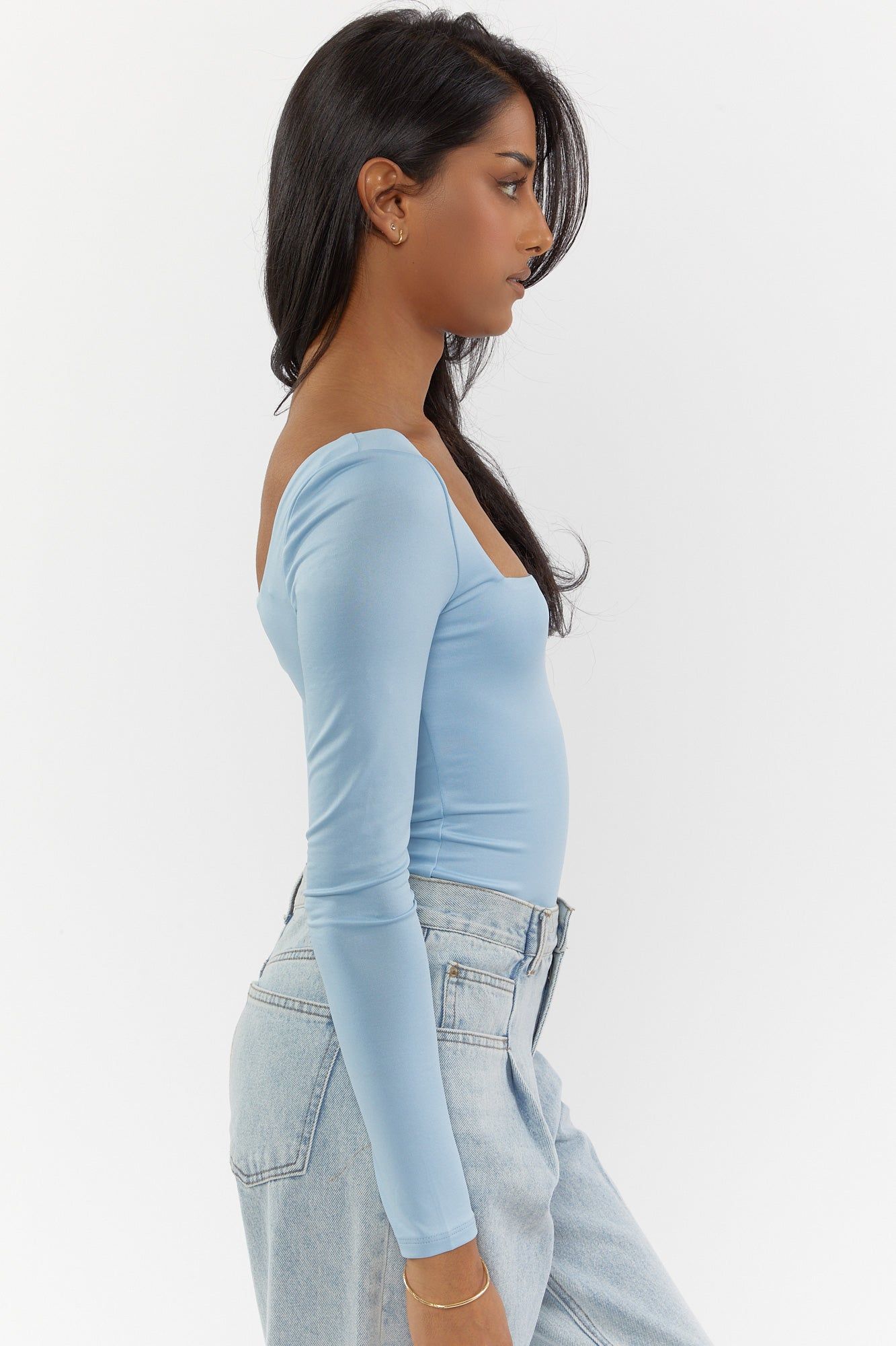 Square Neck Long Sleeve Bodysuit sold by Urban Planet product image thumbnail 3