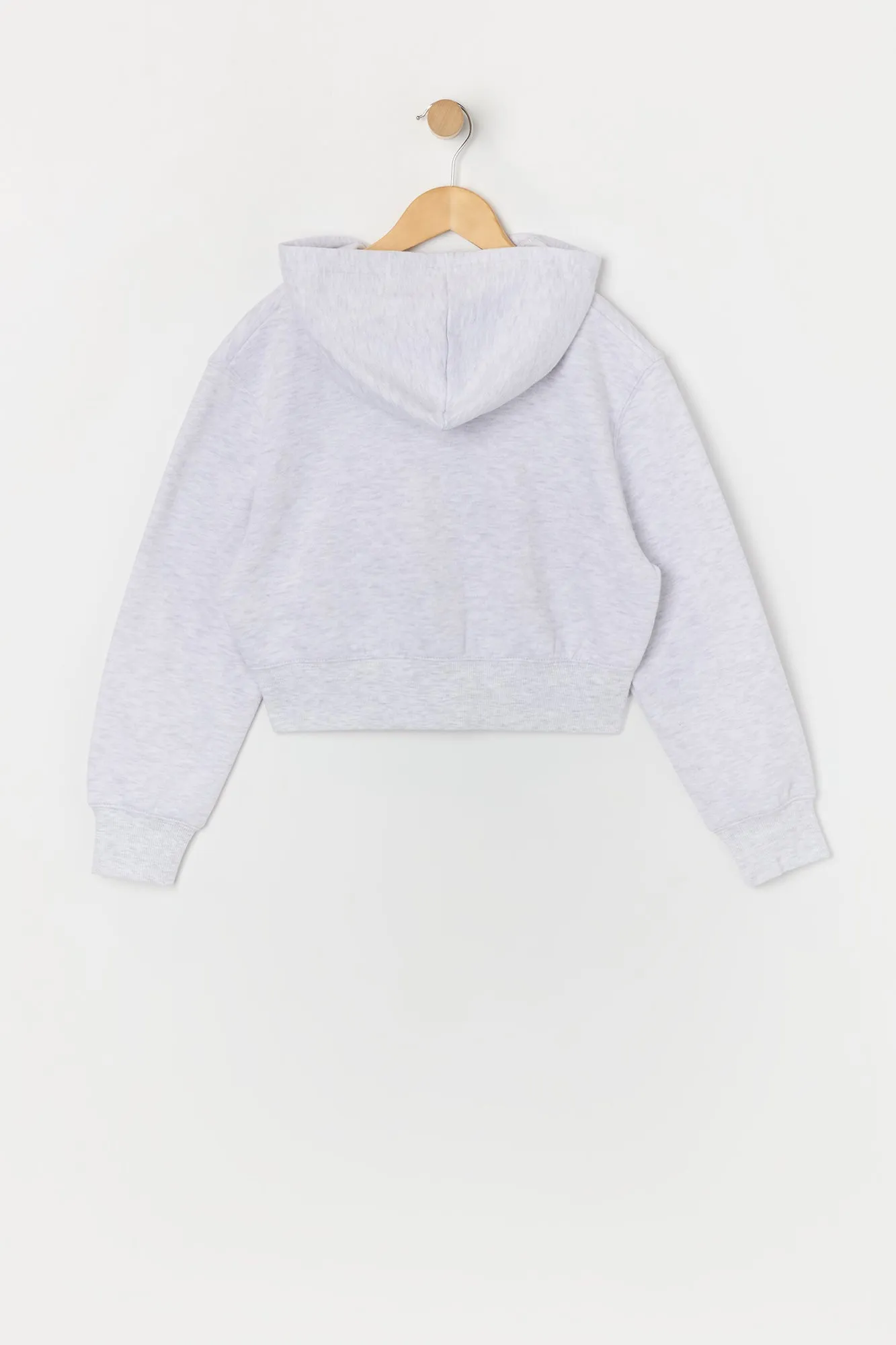 Haut à capuchon en molleton à glissière et broderie Los Angeles pour filles sold by Urban Planet product image thumbnail 2