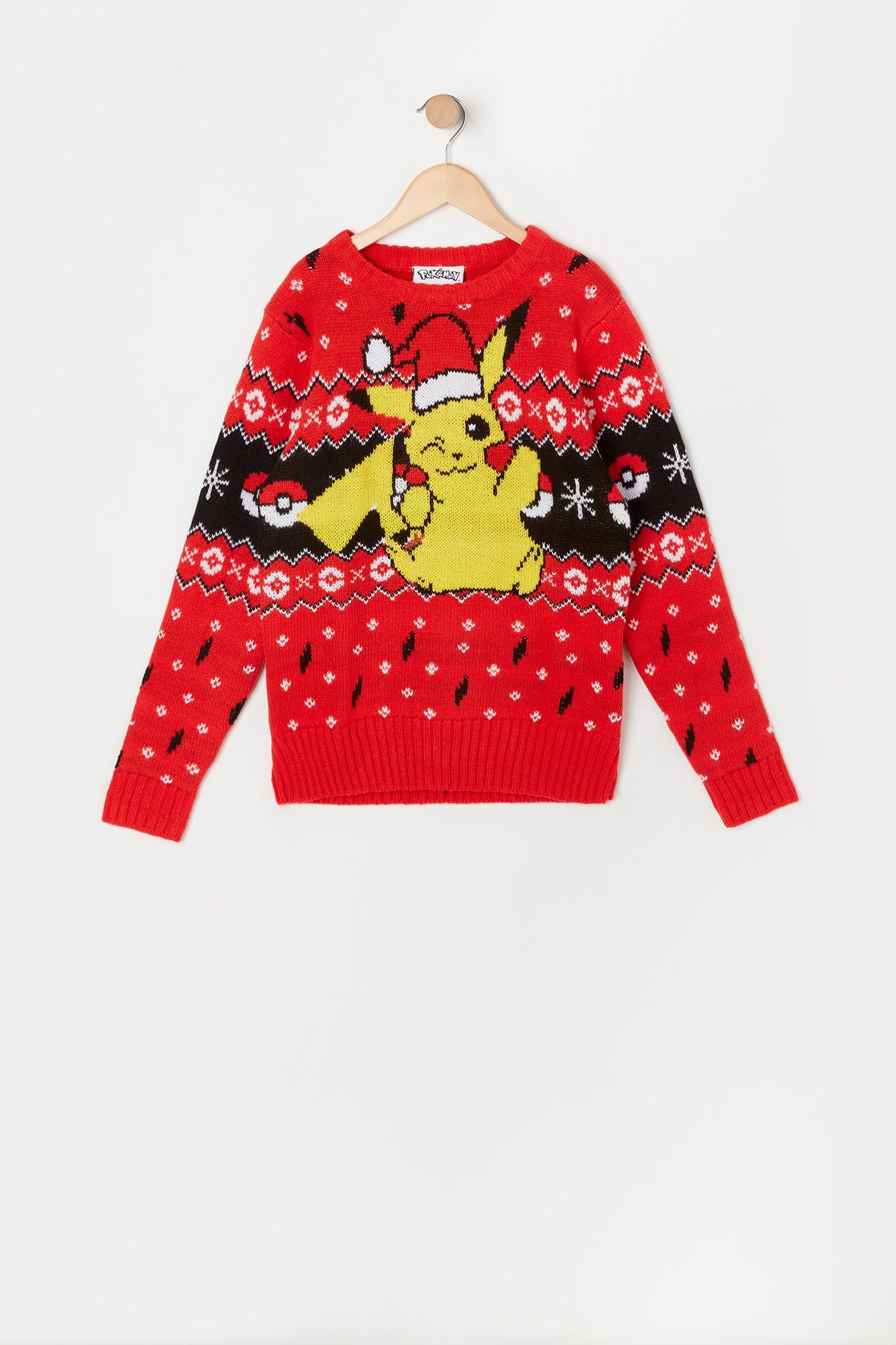 Chandail de Noël à imprimé Pikachu pour garçon sold by Urban Planet