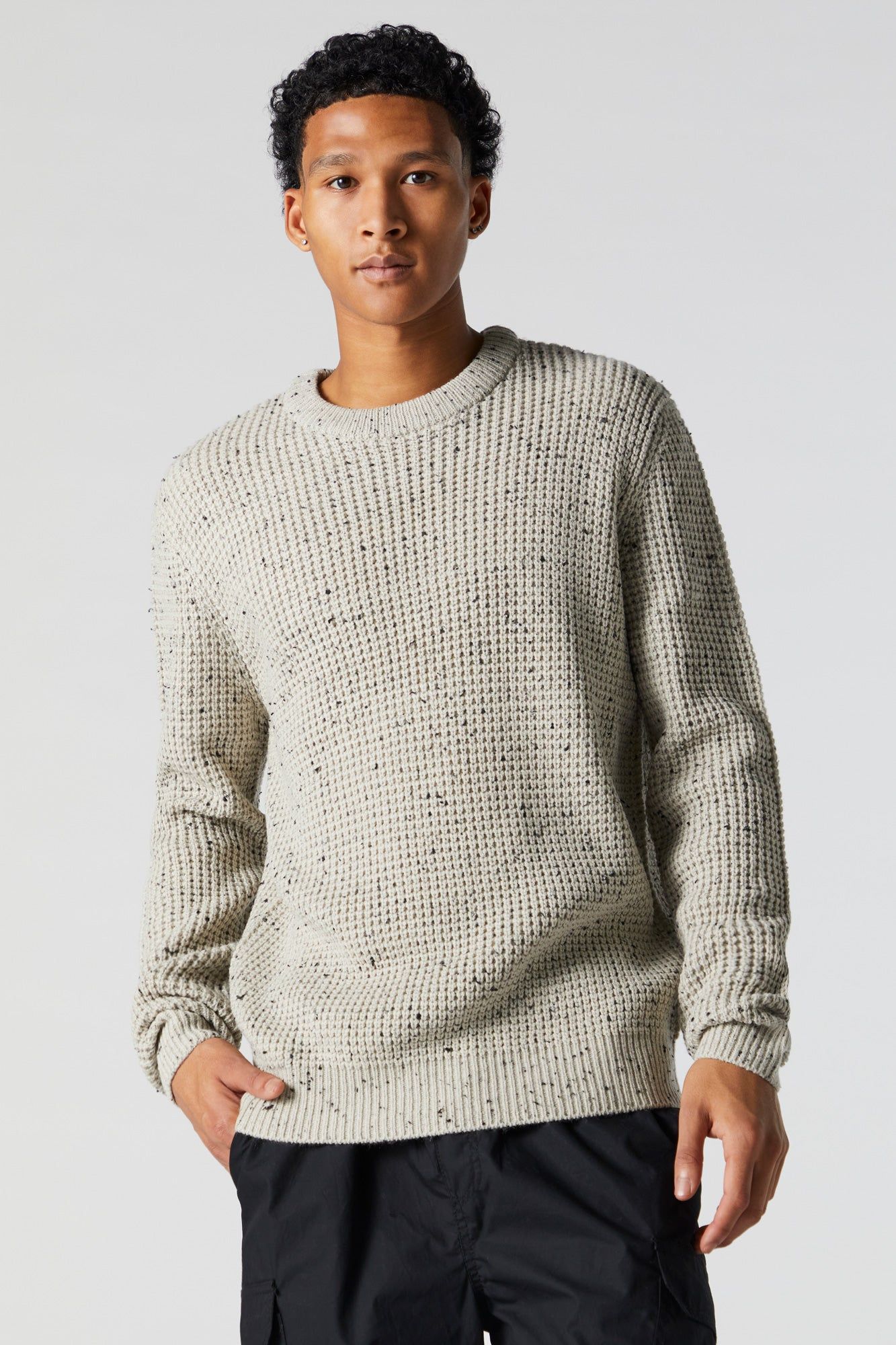 Speckled Knit Crewneck Sweater sold by Urban Planet product image thumbnail 2