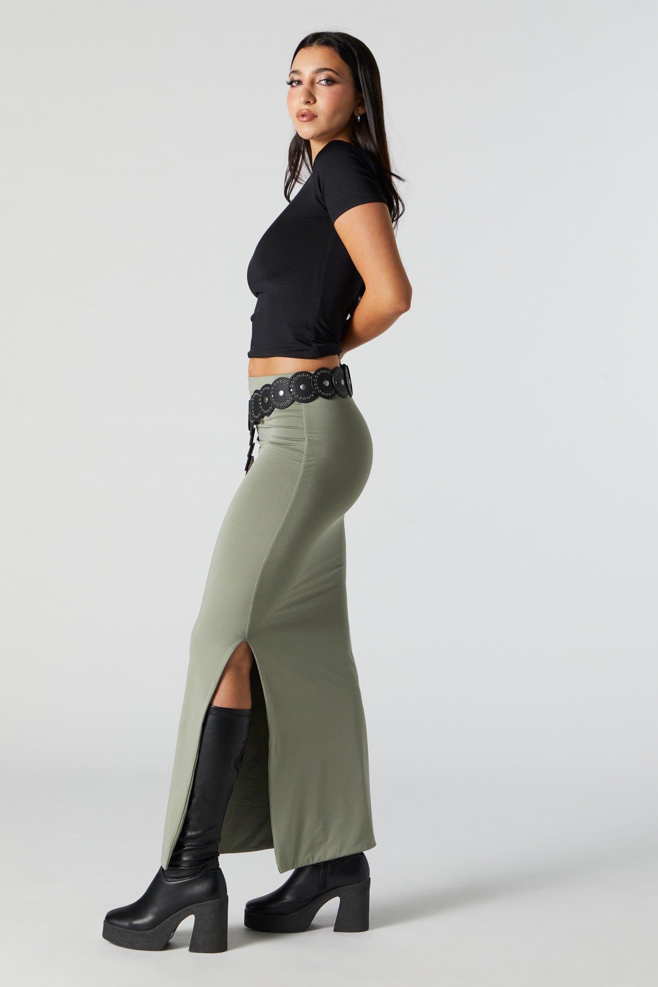 Contour Slit Maxi Skirt sold by Urban Planet product image thumbnail 3