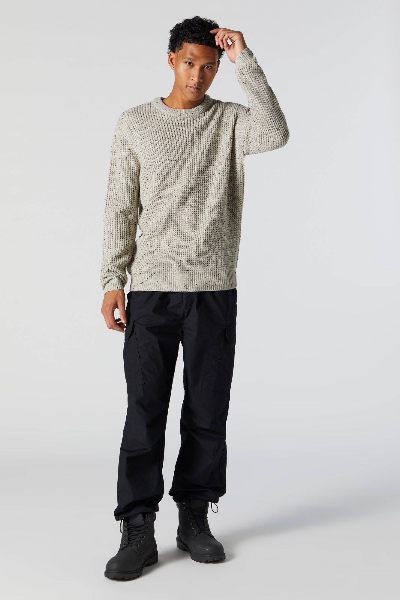 Speckled Knit Crewneck Sweater sold by Urban Planet product image thumbnail 4