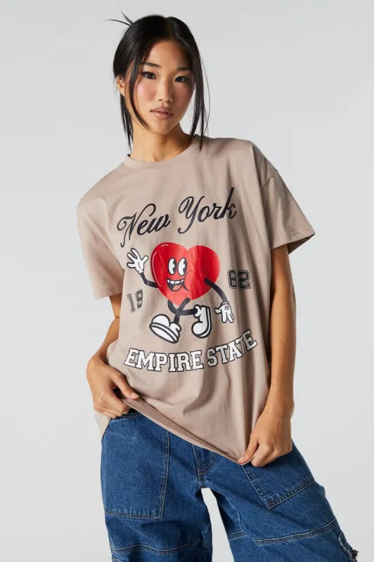 NY Empire State Graphic Boyfriend T-Shirt sold by Urban Planet