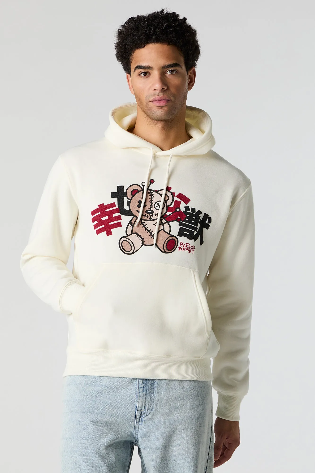 Happy Beast Graphic Fleece Hoodie sold by Urban Planet