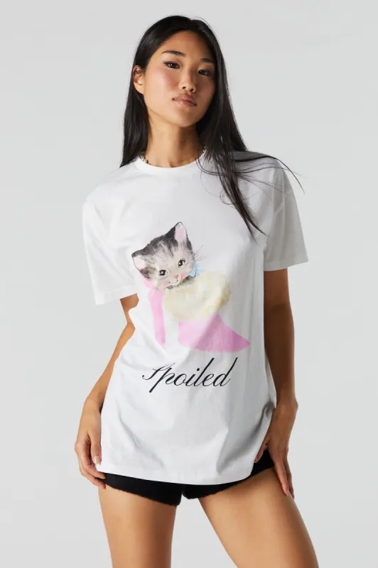 Spoiled Graphic Boyfriend T-Shirt sold by Urban Planet