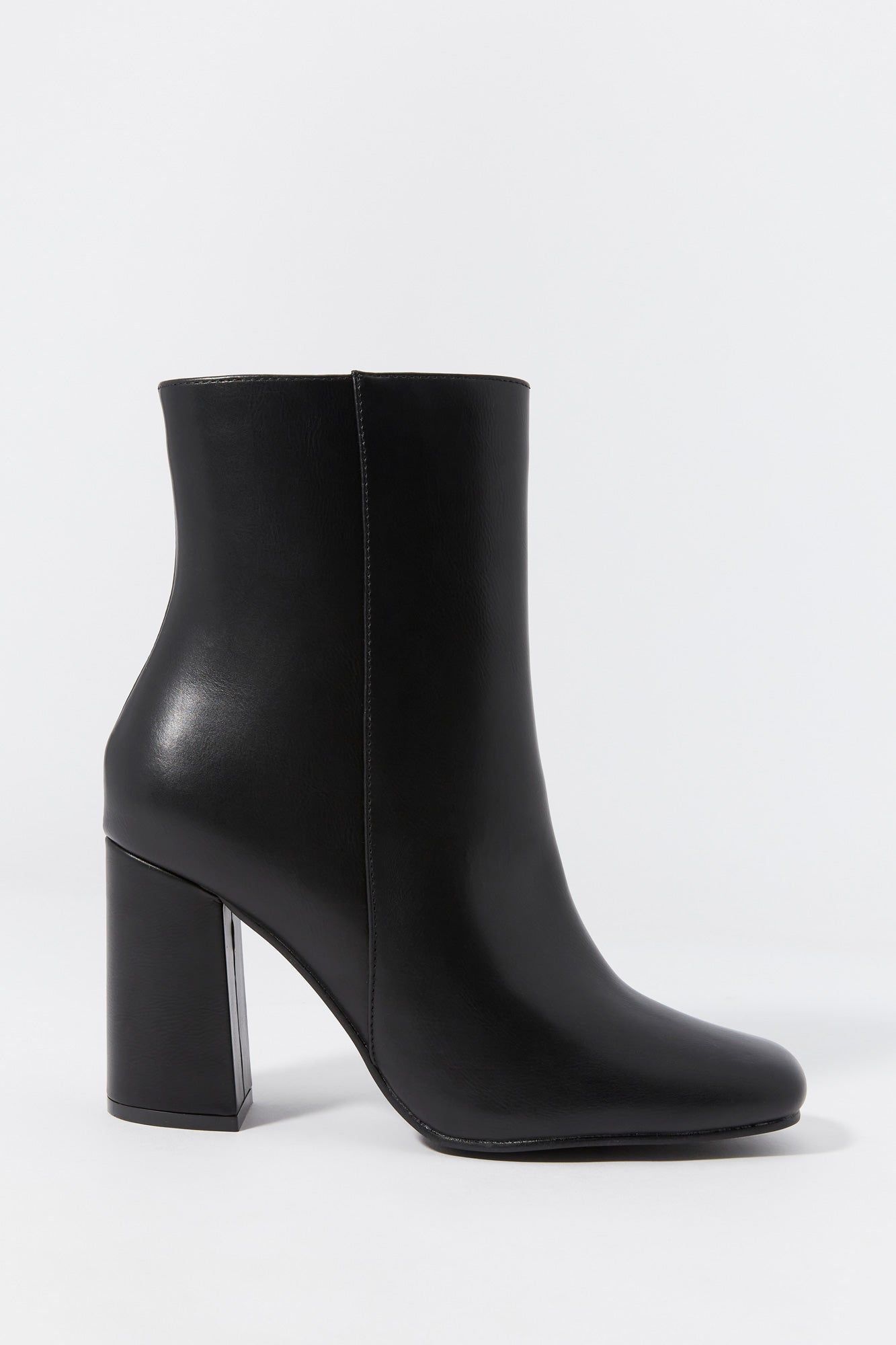 Faux Leather Square Toe Heeled Boot sold by Urban Planet product image thumbnail 5