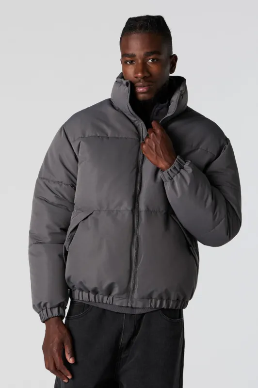 Mock Neck Puffer Jacket sold by Urban Planet