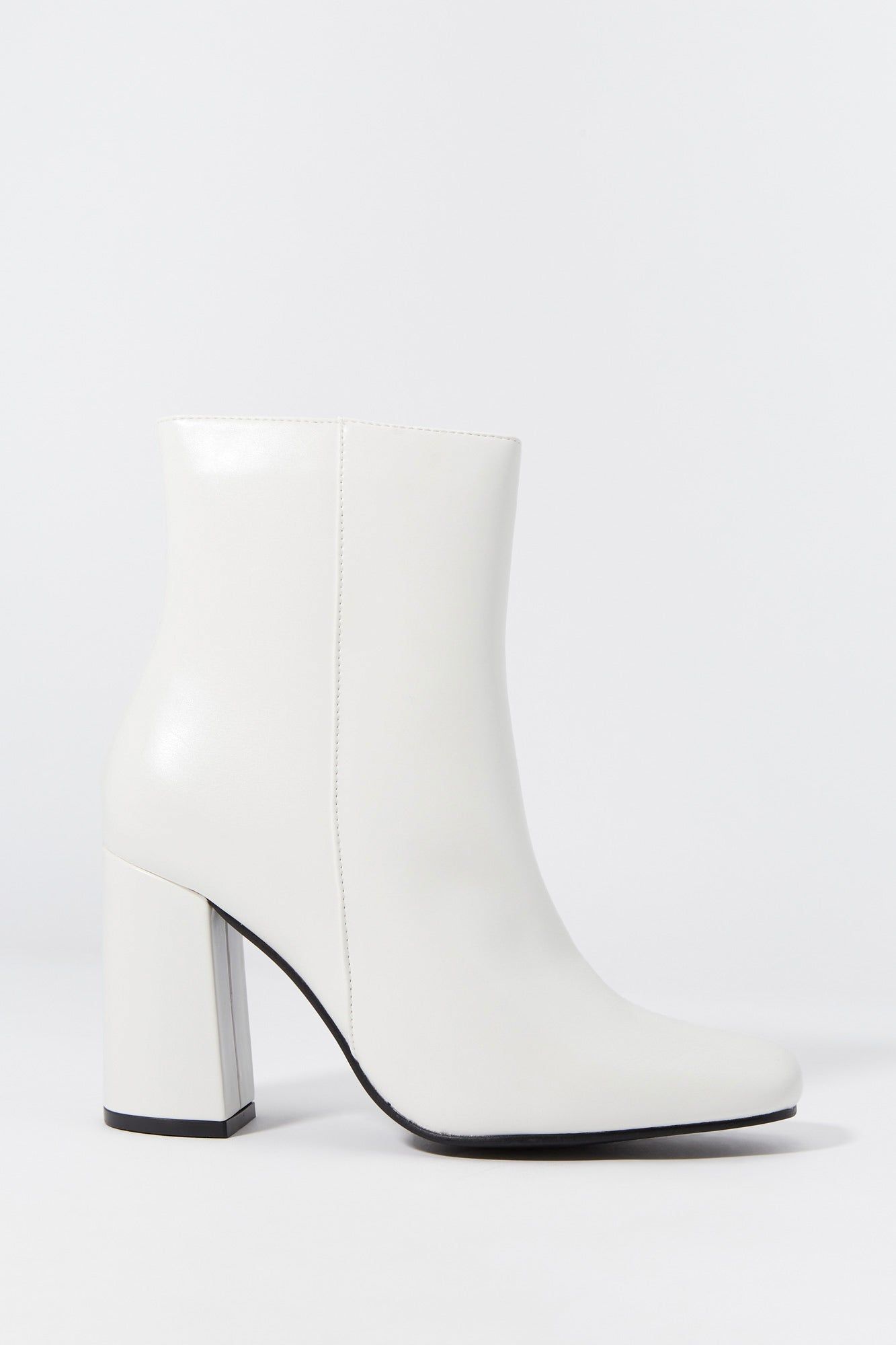 Faux Leather Square Toe Heeled Boot sold by Urban Planet