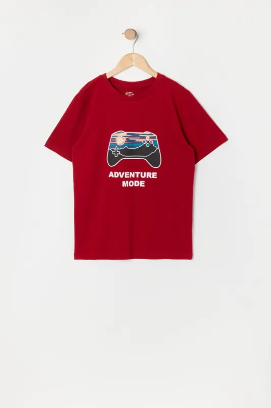 Boys Adventure Mode Graphic T-Shirt sold by Urban Planet