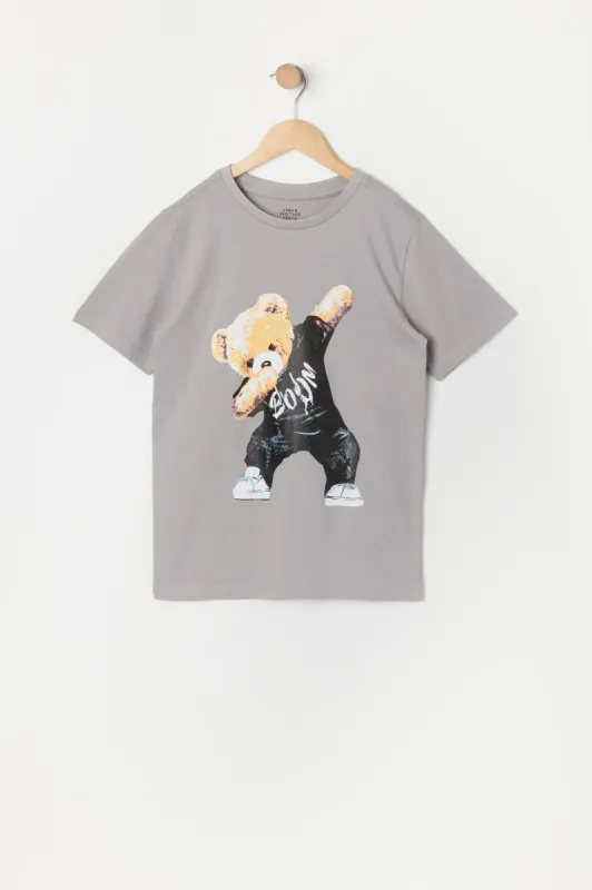 Boys Dabbing Teddy Graphic T-Shirt sold by Urban Planet