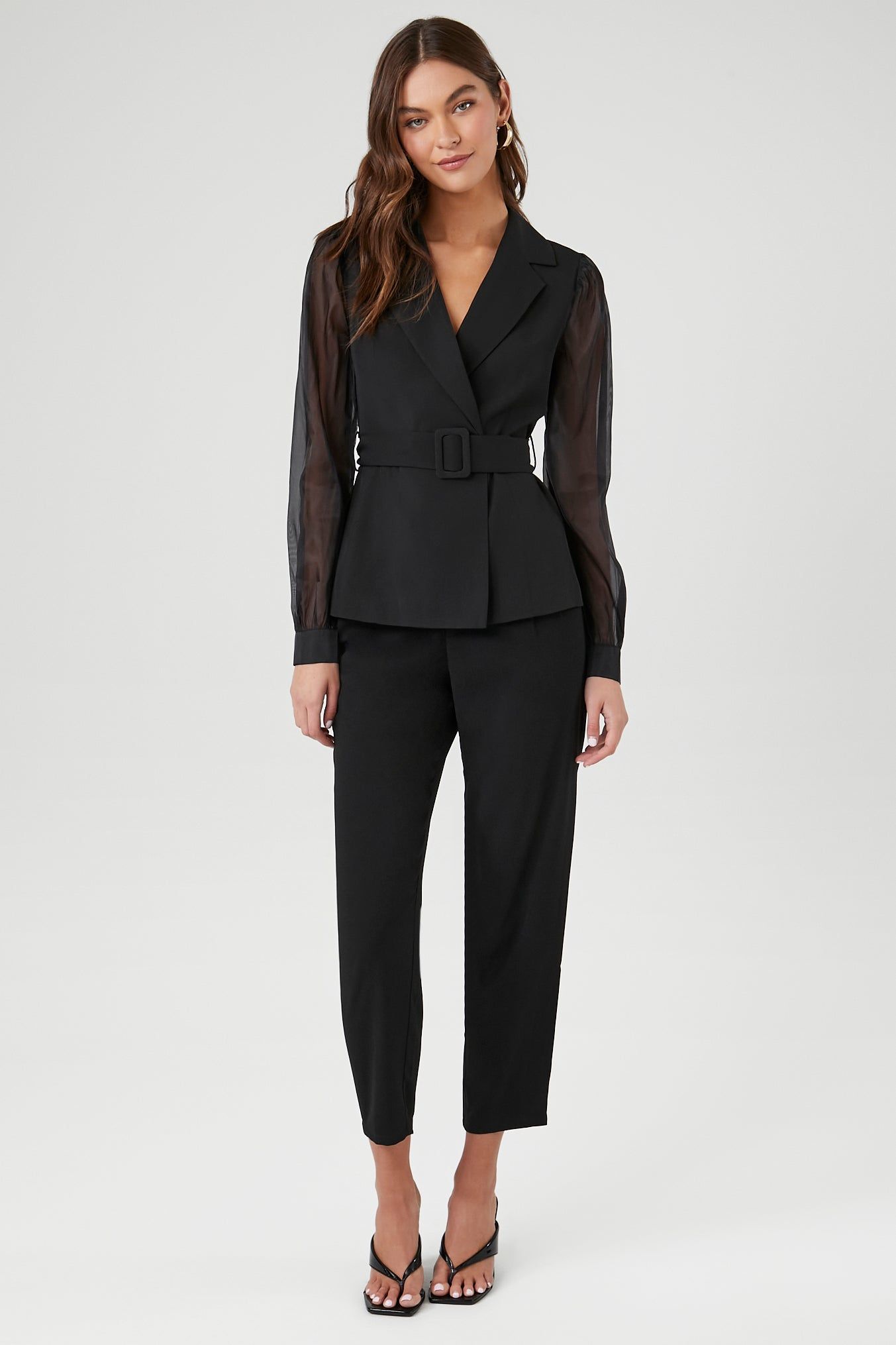 Belted Sheer Blazer sold by Urban Planet product image thumbnail 4
