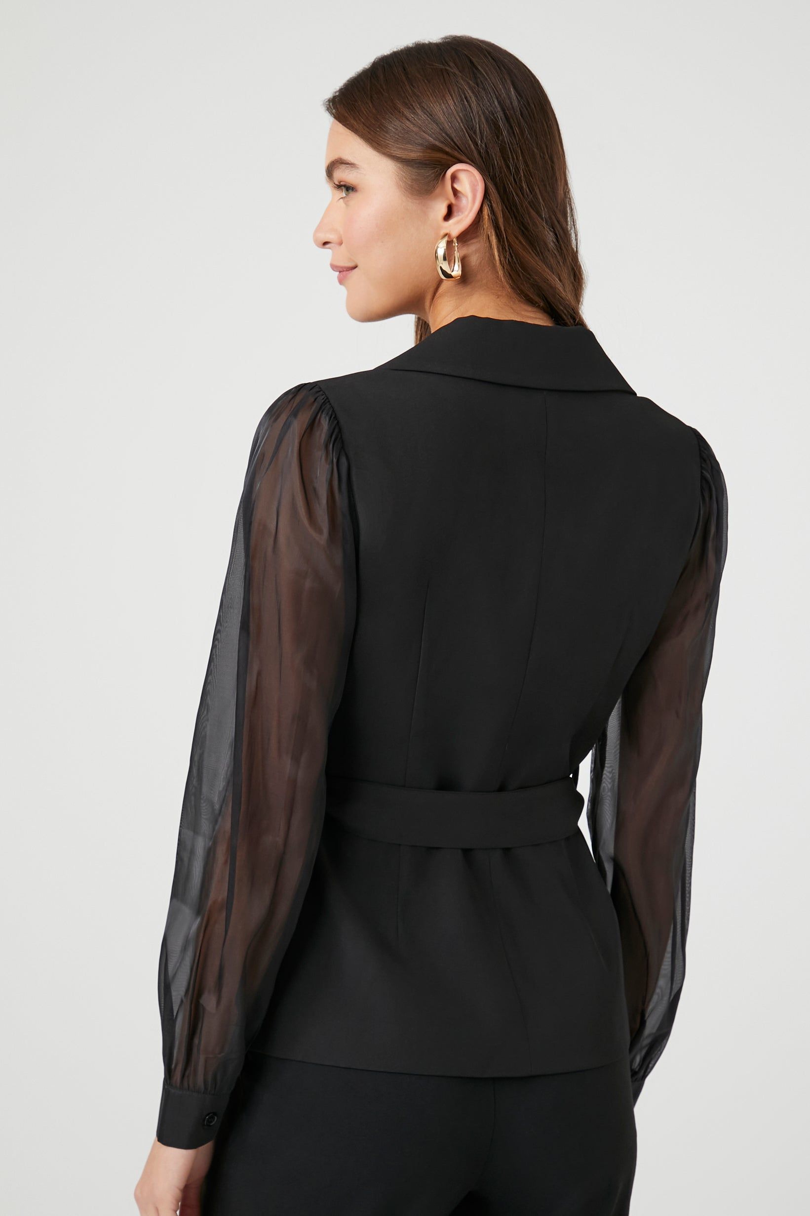 Belted Sheer Blazer sold by Urban Planet product image thumbnail 2