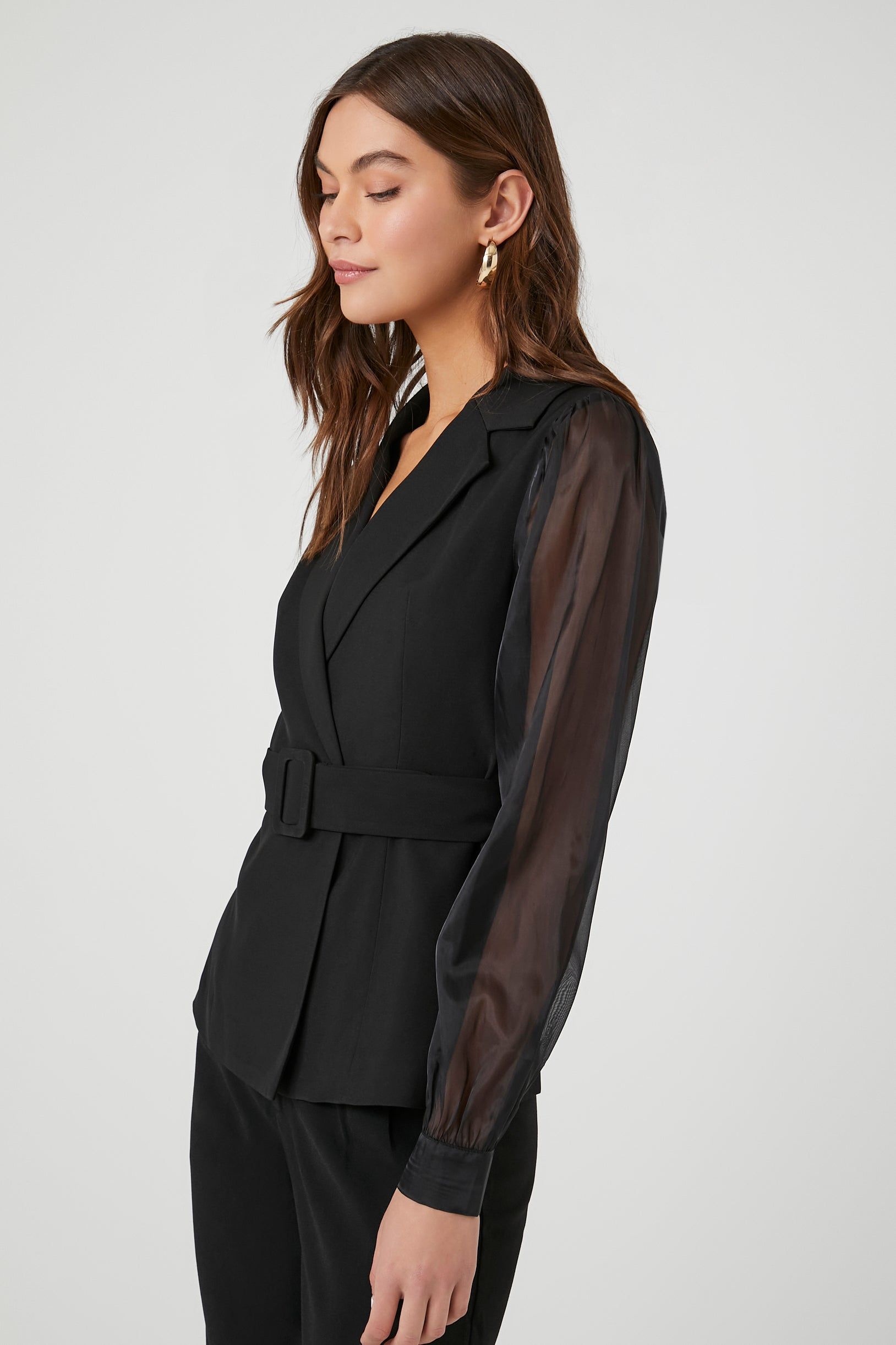 Belted Sheer Blazer sold by Urban Planet product image thumbnail 3