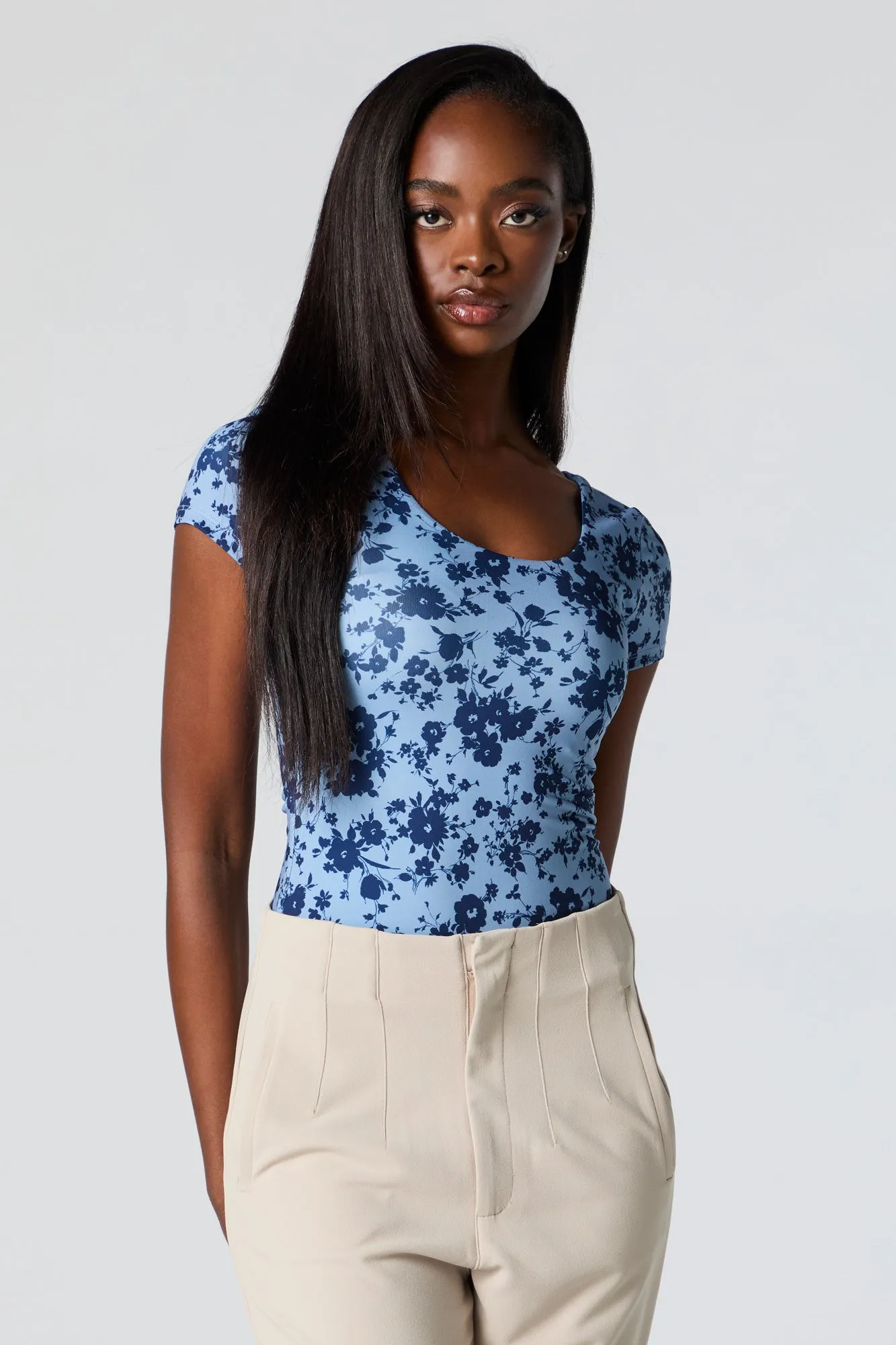 Contour Scoop Neck Short Sleeve Bodysuit sold by Urban Planet product image thumbnail 5