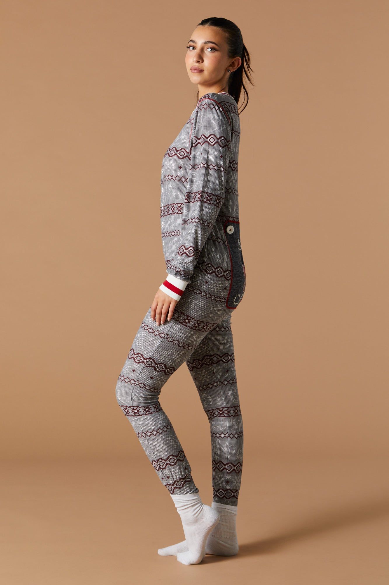 Combinaison Fammy unisexe Jammies à imprimé Fairisle sold by Urban Planet product image thumbnail 6