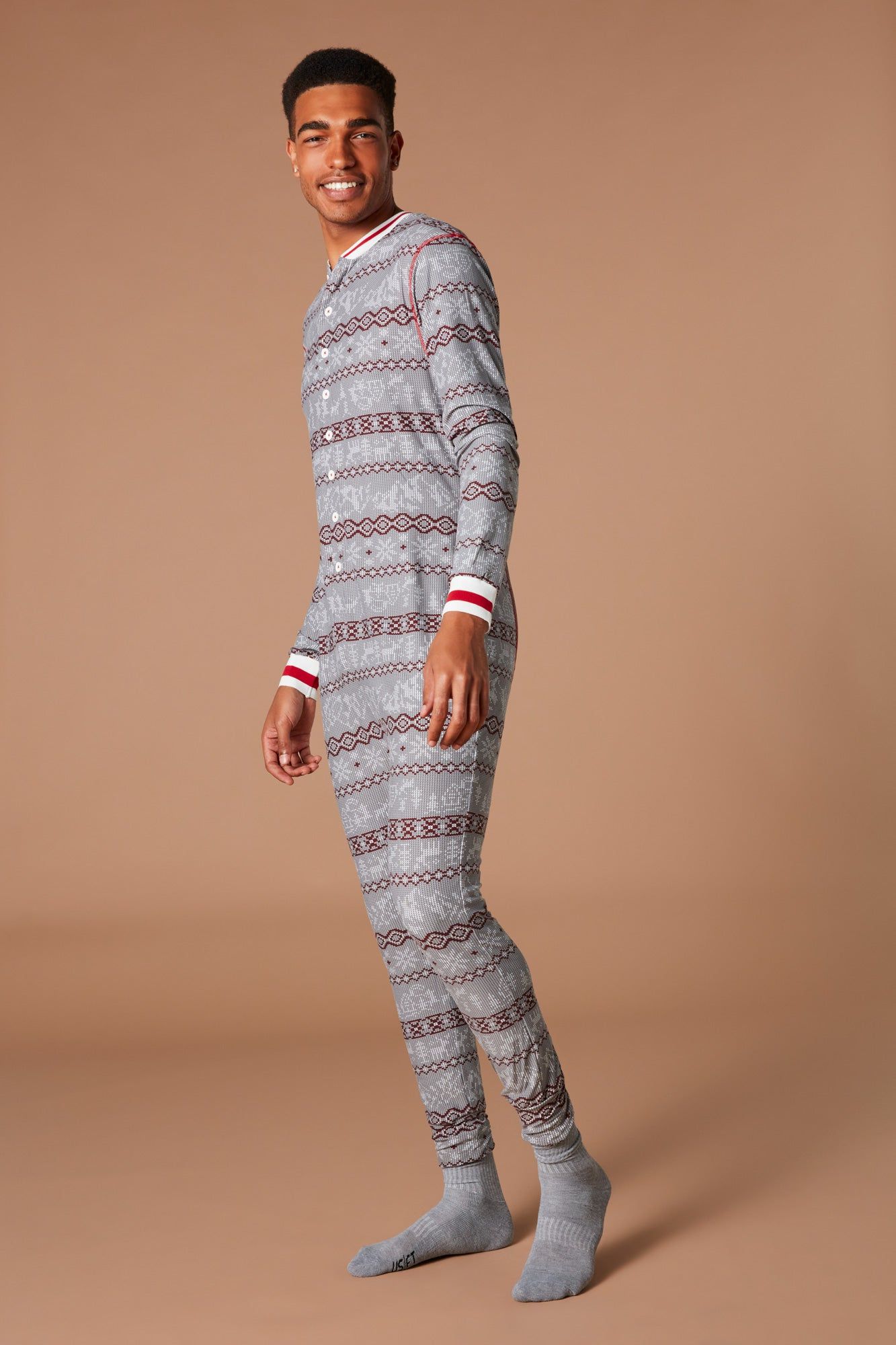 Combinaison Fammy unisexe Jammies à imprimé Fairisle sold by Urban Planet product image thumbnail 5