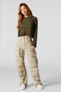 Multi Cargo Pocket Straight Leg Pant sold by Urban Planet