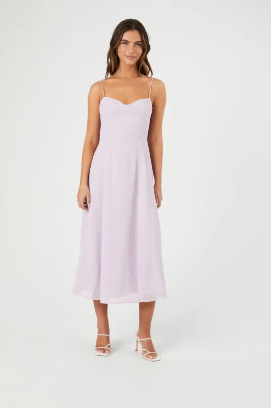 Chiffon Sweetheart Slit Midi Dress sold by Urban Planet