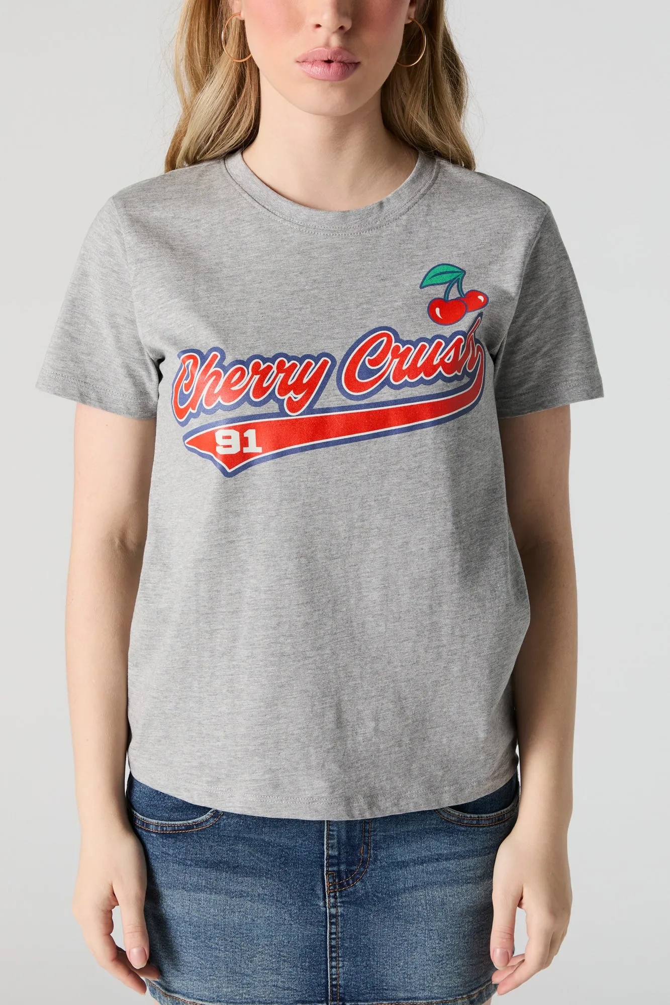 Cherry Crush Graphic T-Shirt sold by Urban Planet product image thumbnail 4