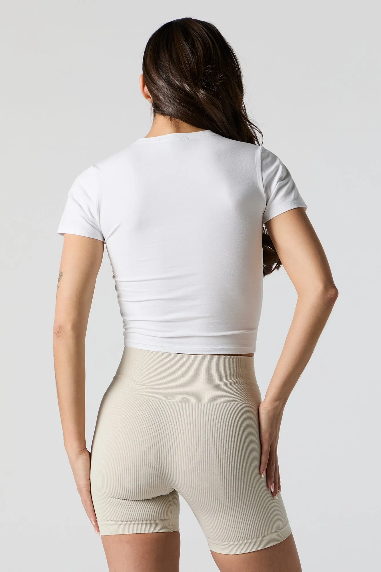 Short de cycliste côtelé sans couture sold by Urban Planet product image thumbnail 2