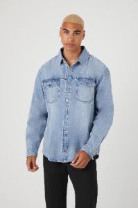 Haut en denim avec boutons-pression sold by Urban Planet