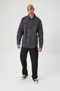 Haut en denim avec boutons-pression sold by Urban Planet